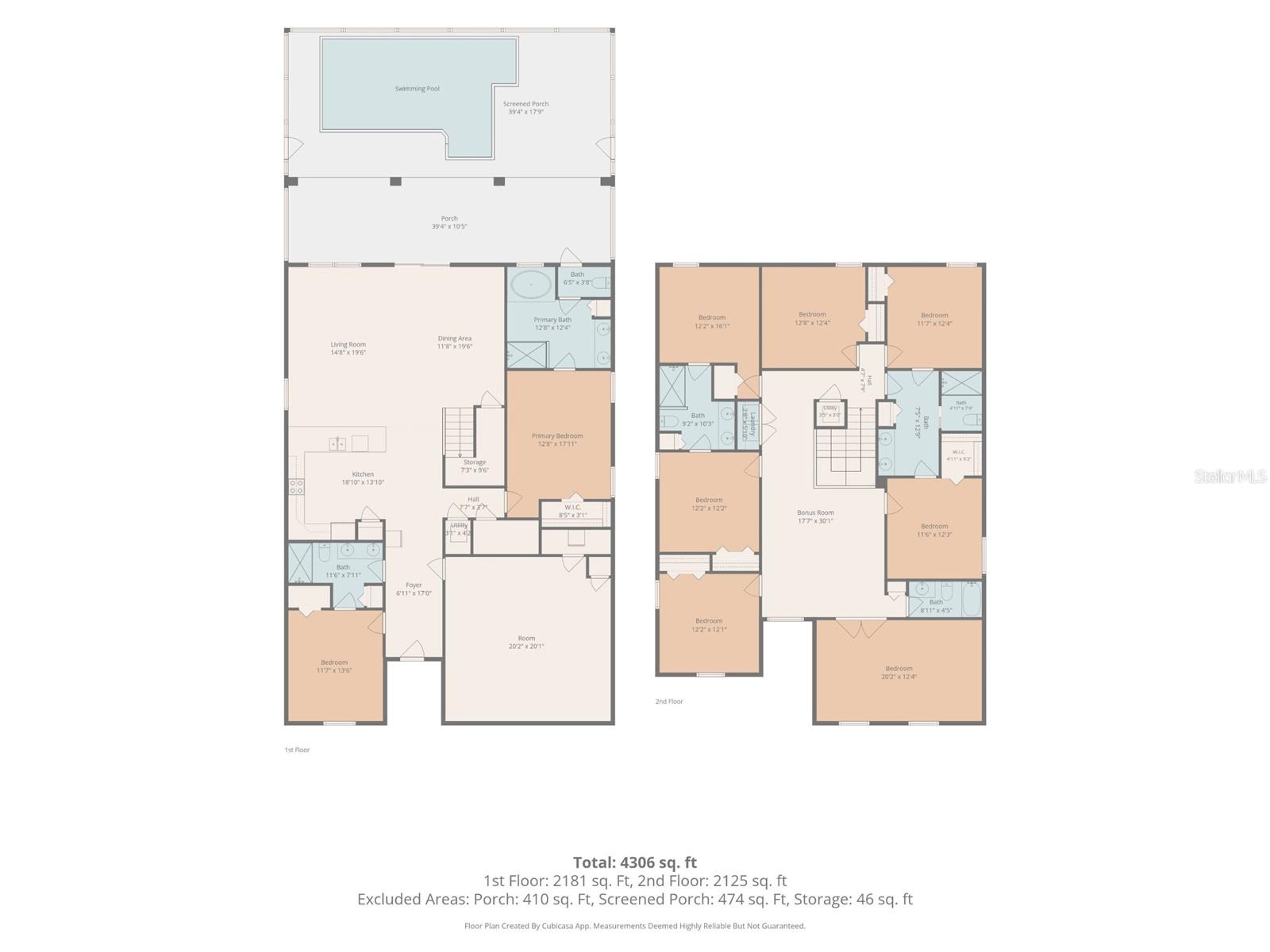 Floor plan - both floors - 1540 MAIDSTONE CT, DAVENPORT