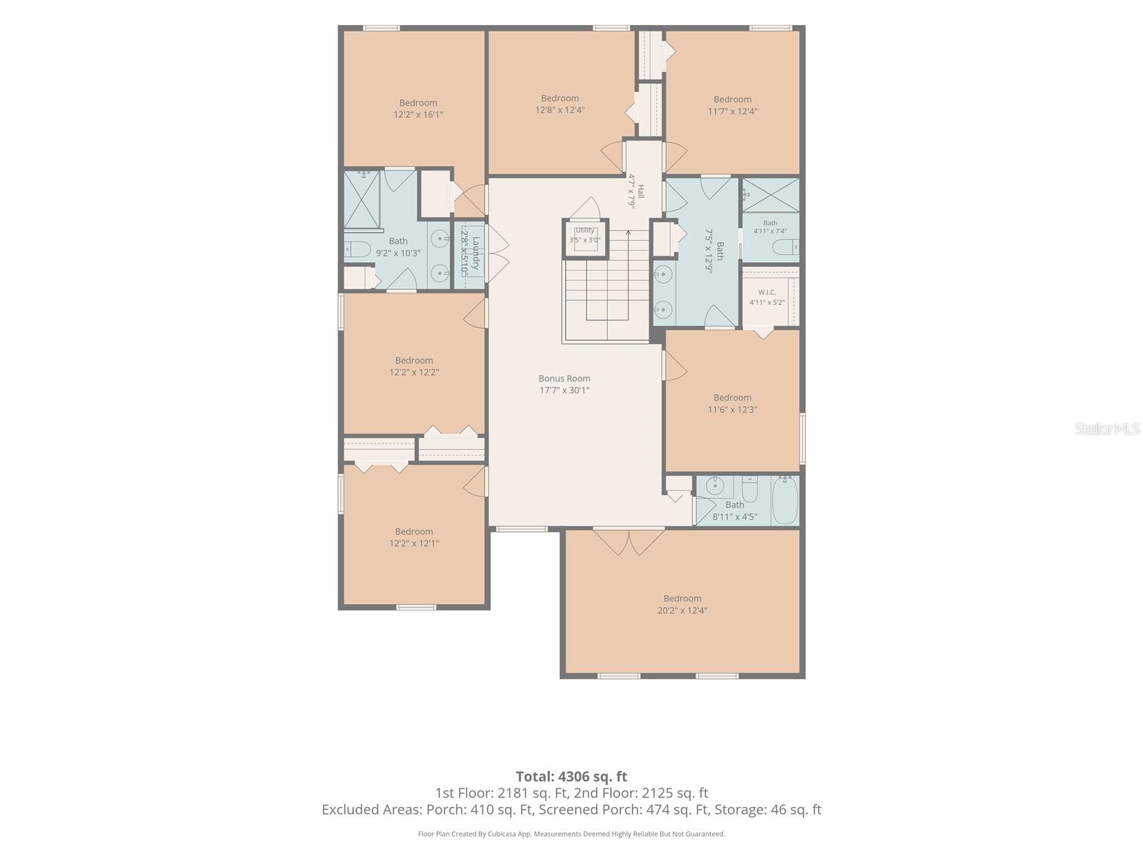 Floor plan - second floor - 1540 MAIDSTONE CT, DAVENPORT