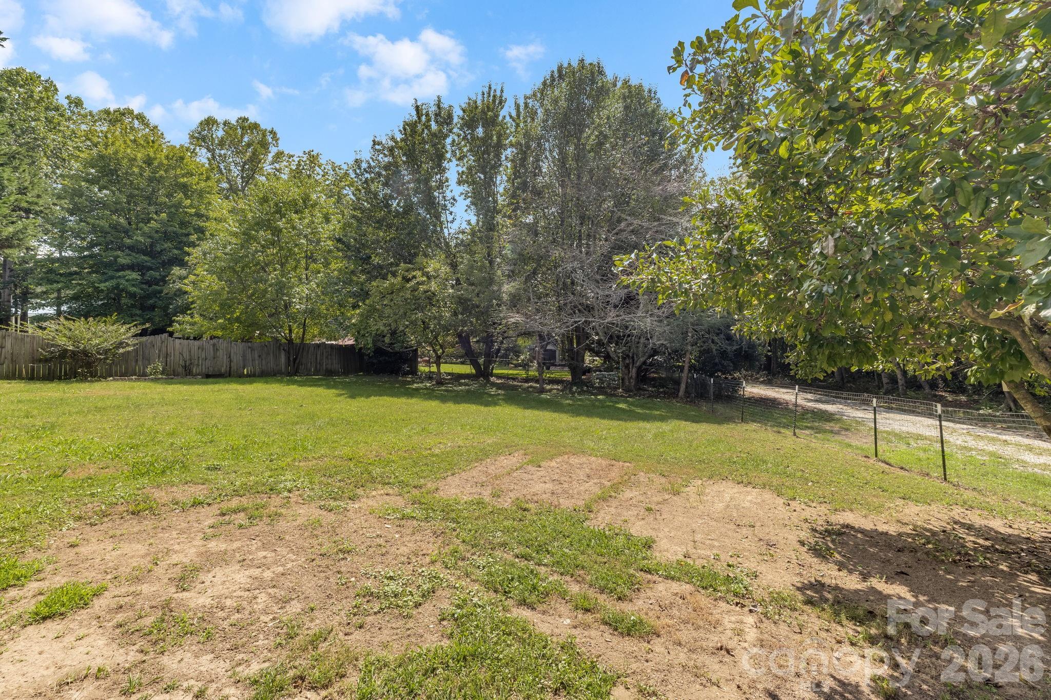 A level, partially fenced yard with space to make your own. - 710 Stoney Mountain Road, Hendersonville