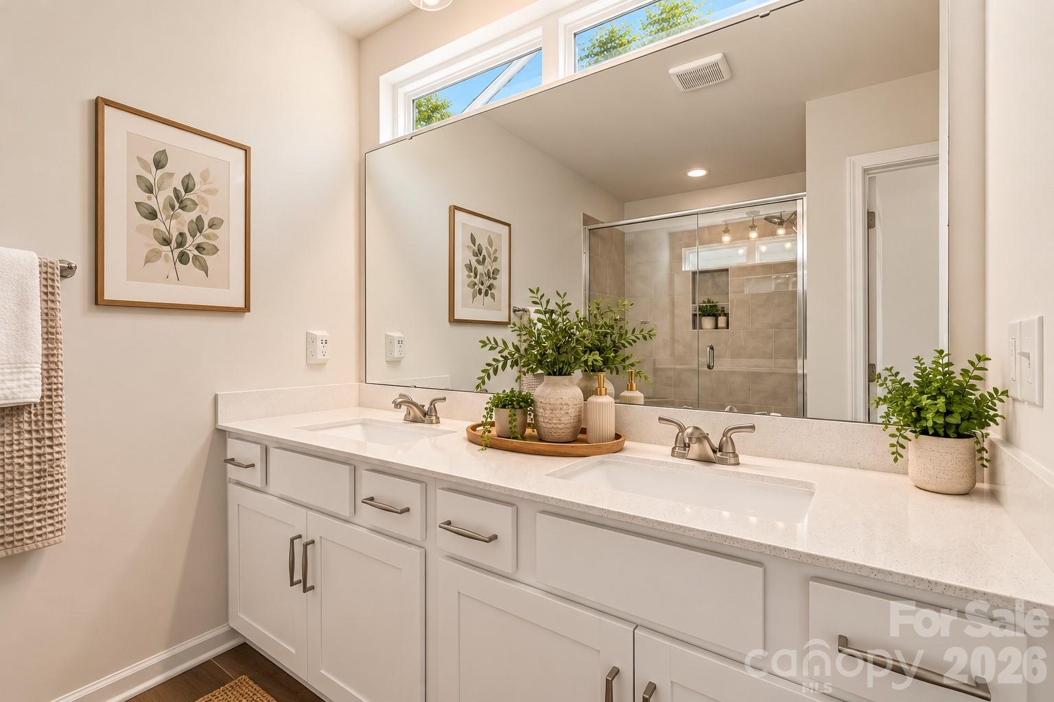 Digitally staged primary bath. - 4714 Lakeview Road, Charlotte