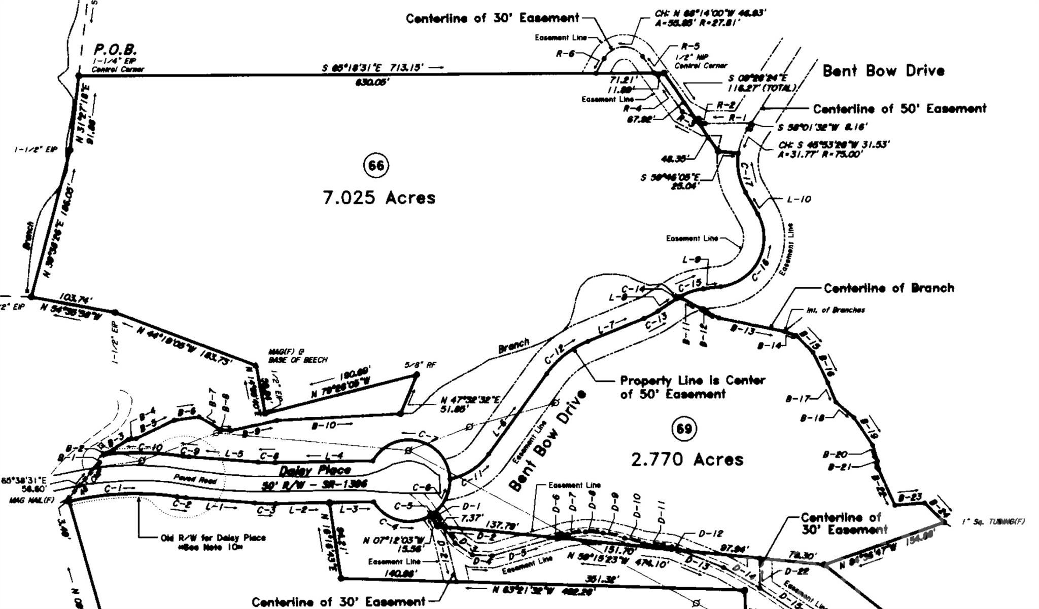 The plat map shows the driveway easement. - 5314 Daisy Place, Collettsville