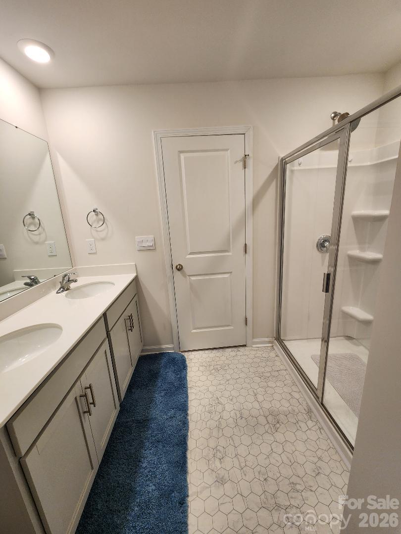 Primary bath shower. - 3741 Stanley Creek Drive, Mount Holly