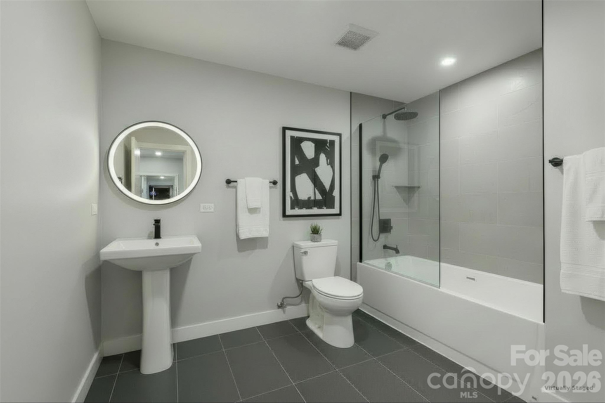 Unfinished full bathroom located in the basement. - 3741 Stanley Creek Drive, Mount Holly