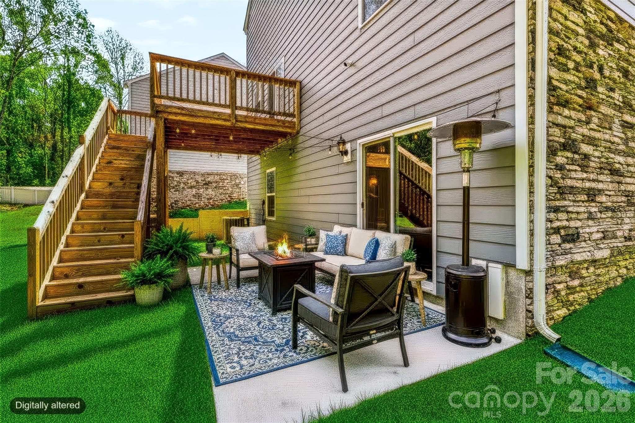 Basement-level patio located off the recreation/media room. - 3741 Stanley Creek Drive, Mount Holly
