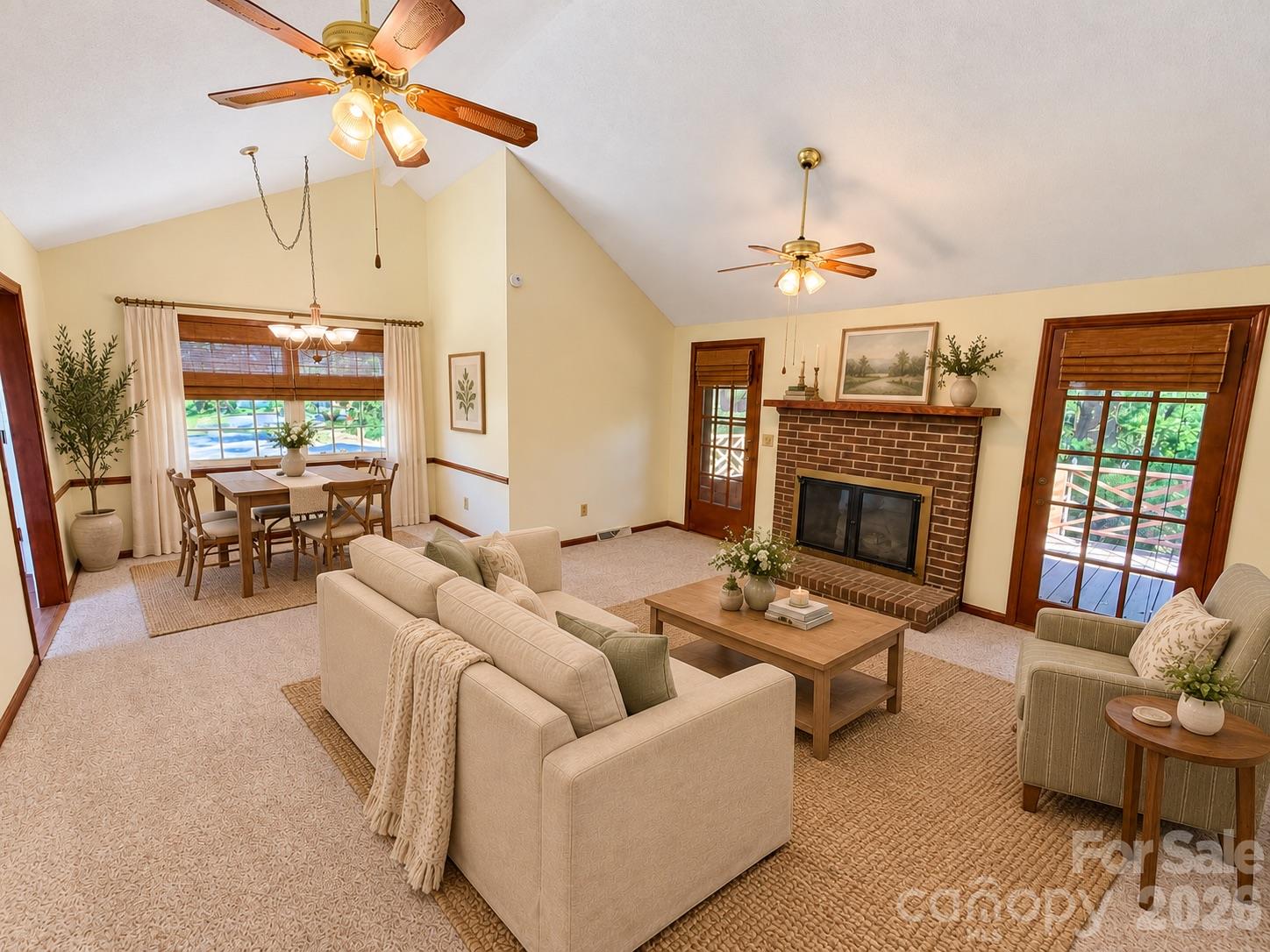 Living Room - virtually staged to better visualize the space - 9501 Wood Beam Court, Mint Hill