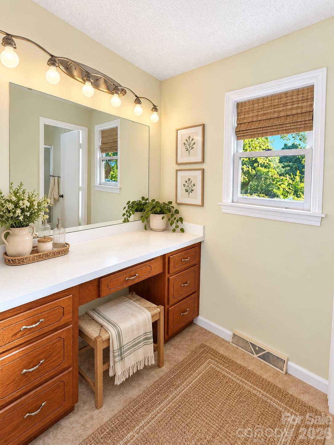 Vanity - virtually staged to better visualize the space - 9501 Wood Beam Court, Mint Hill