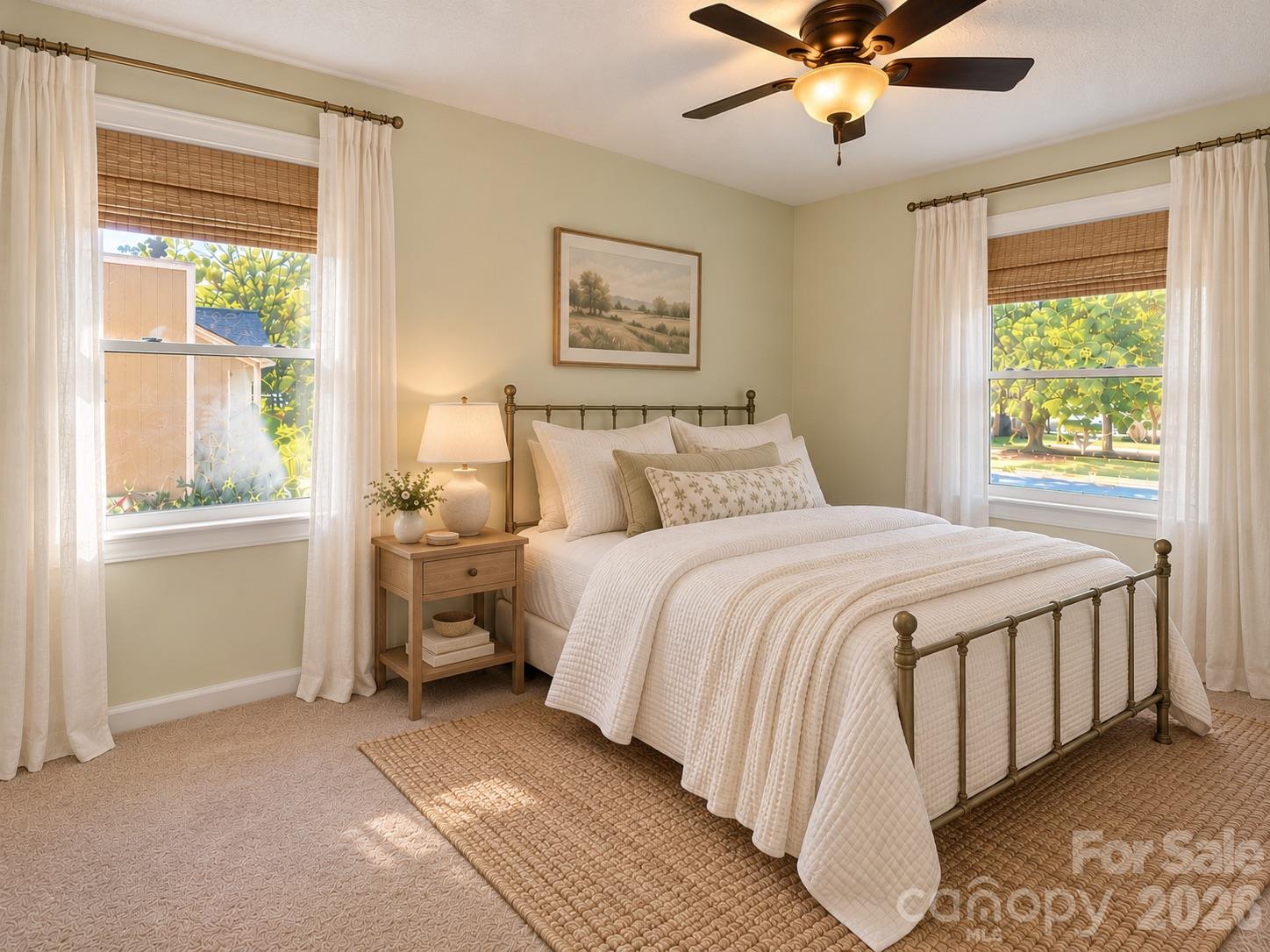 Bedroom - virtually staged to better visualize the space - 9501 Wood Beam Court, Mint Hill