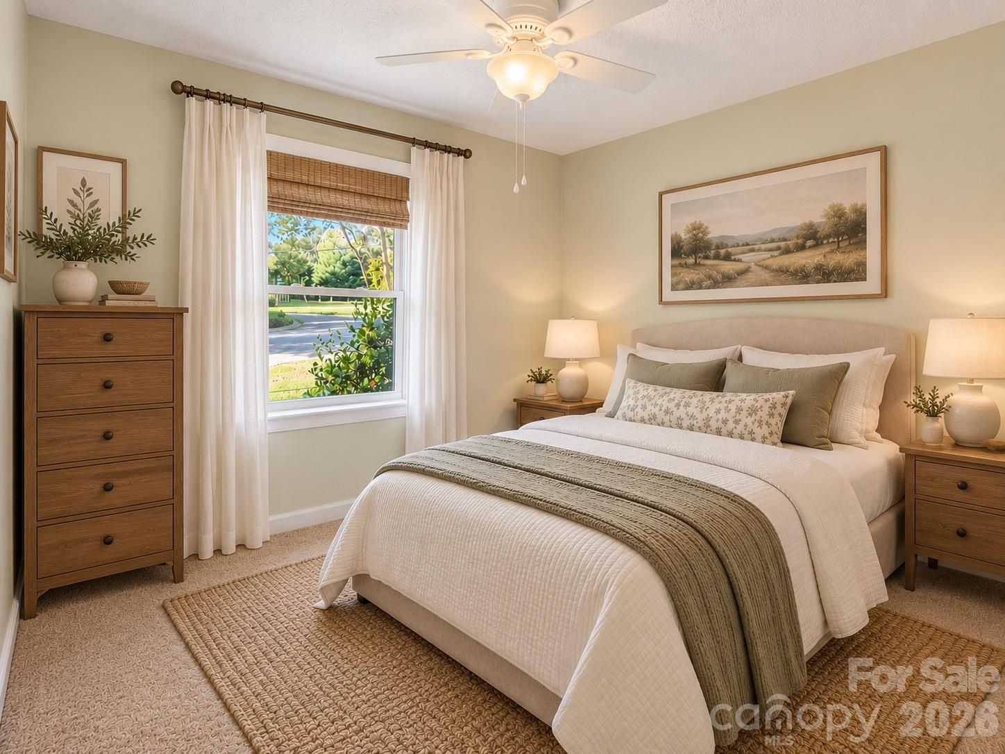 Bedroom - virtually staged to better visualize the space - 9501 Wood Beam Court, Mint Hill