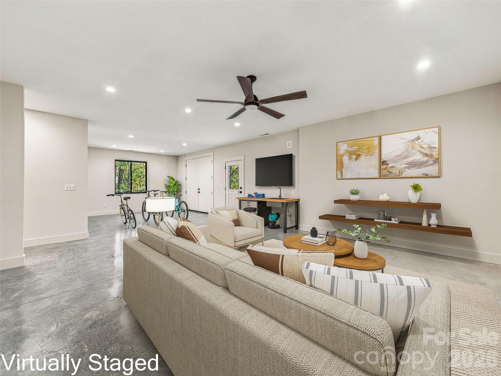 Flex Space Staged as having a workshop bench and sink - 384 Green Hollow Lane, Brevard