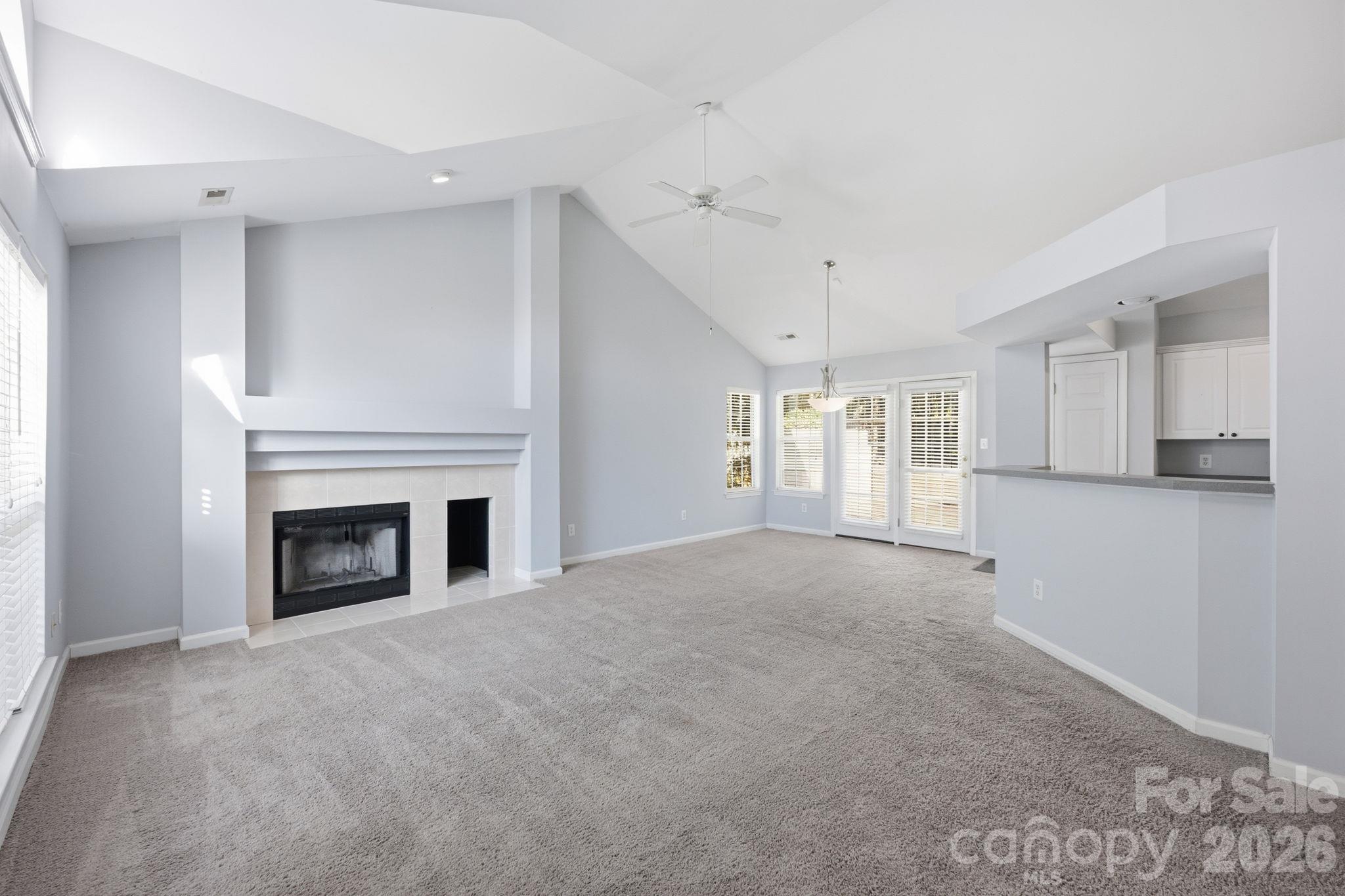 A view from the Living Room into your Dining Room. - 4000 Huntmeadow Drive, Charlotte