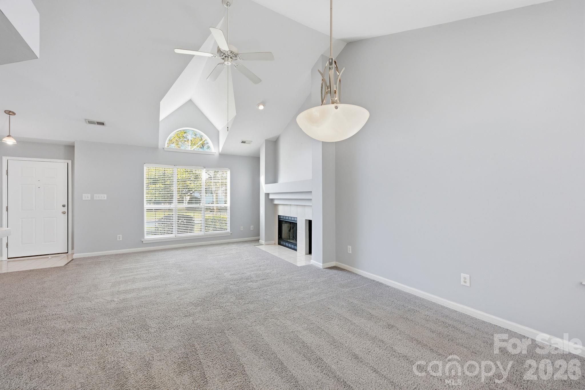 Back inside now...this is the view into the Living Room from your Dining Room. - 4000 Huntmeadow Drive, Charlotte