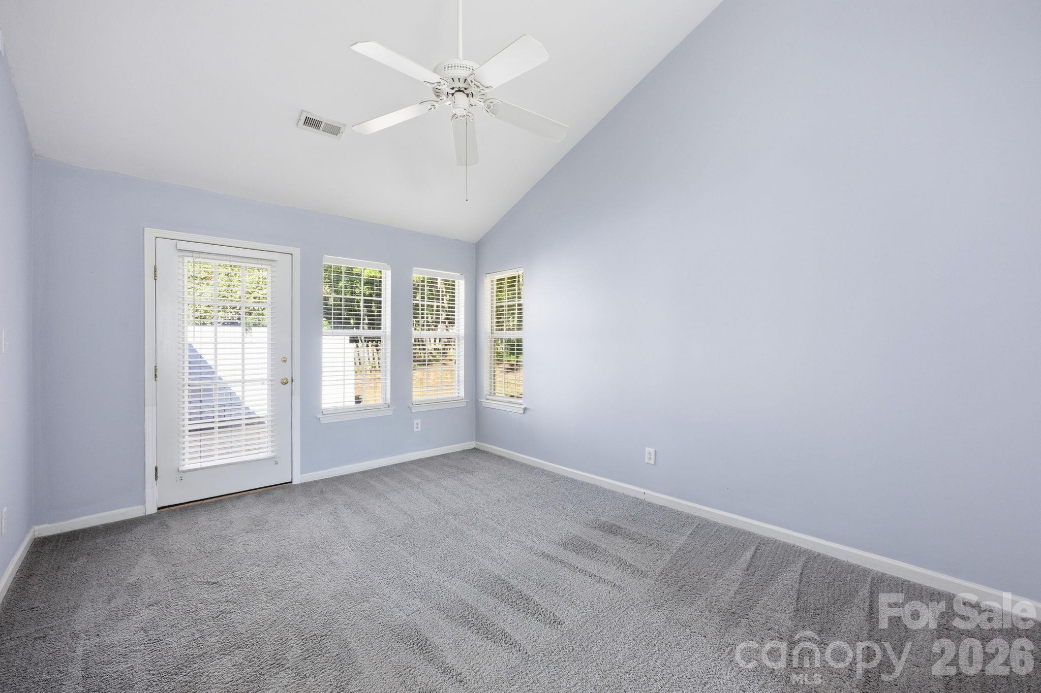 Step out to the patio from your Primary Bedroom -  enjoy the outdoors and your morning coffee! - 4000 Huntmeadow Drive, Charlotte