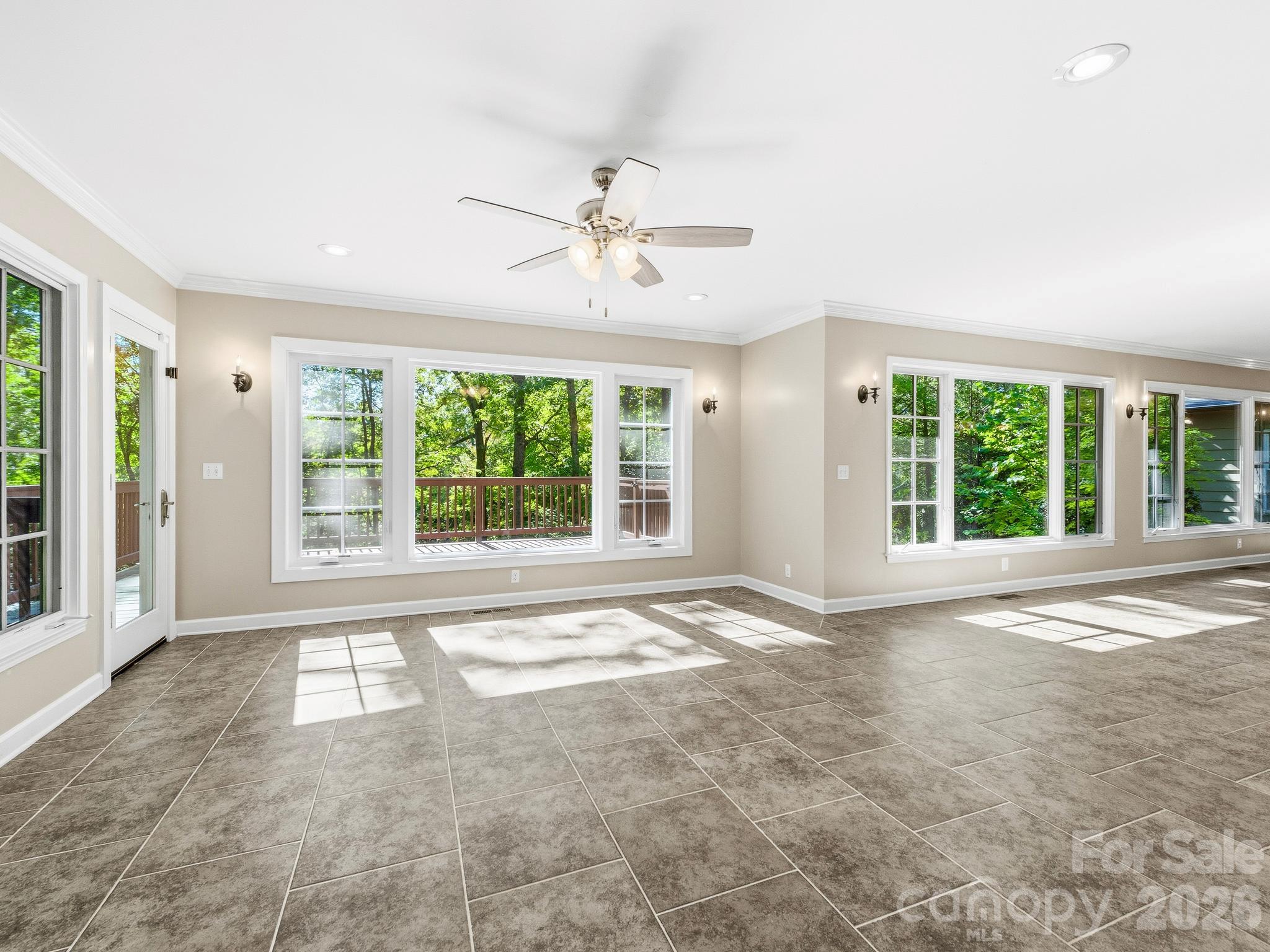 This massive room with endless windows is shown virtually staged in the other photos. - 175 Mimosa Road, Columbus
