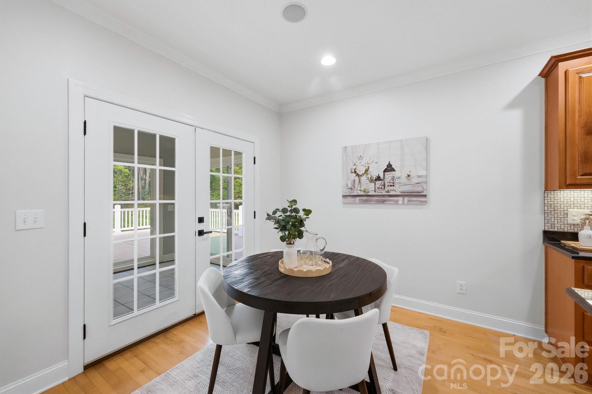 More French doors to sunroom off breakfast nook - 803 Amanda Way, Albemarle