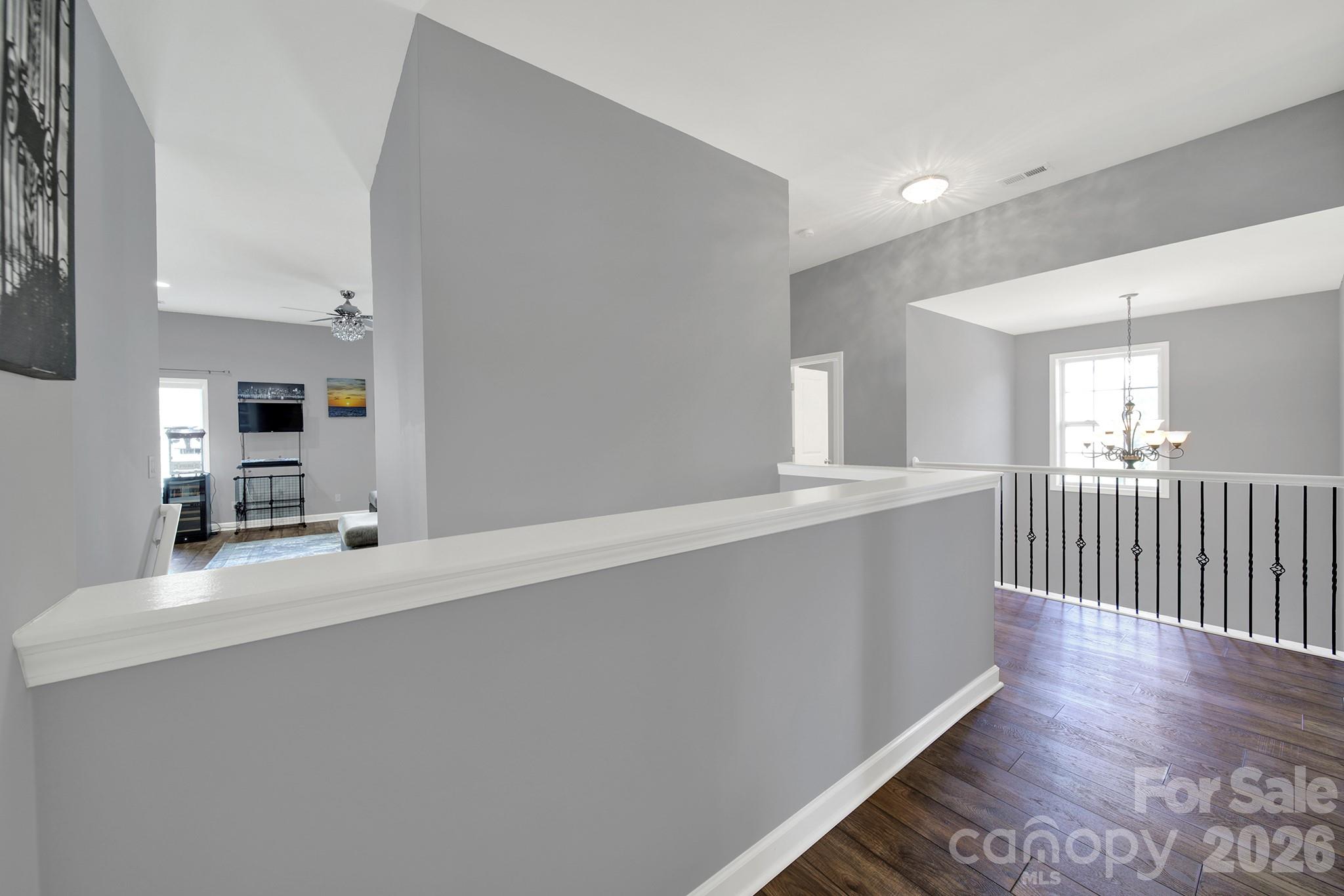 Upstairs Hall - Open to Foyer Below - 17219 W Marbella Lane, Fort Mill
