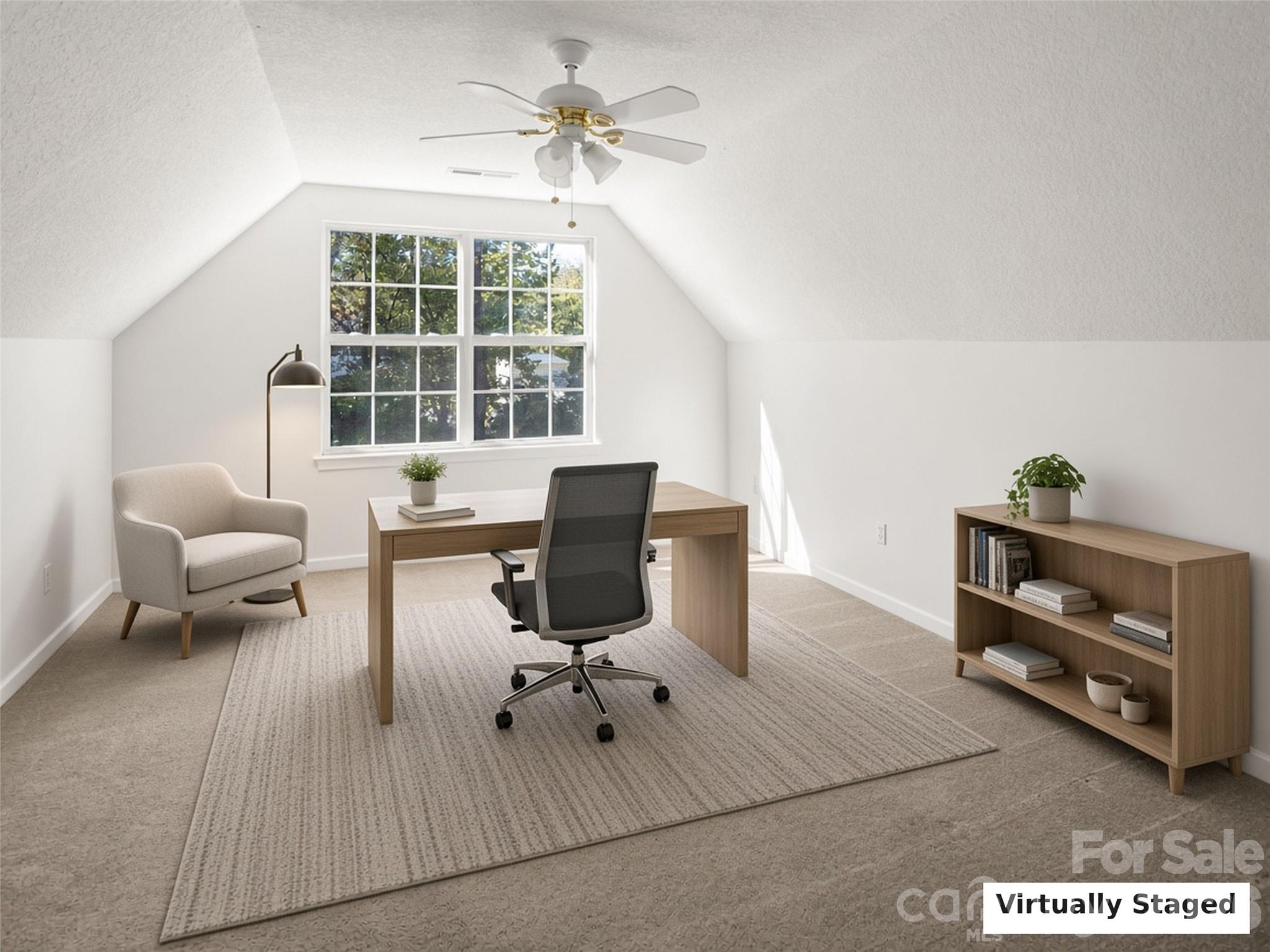 Virtually Staged. Upstairs flex room, perfect as an office or studio. - 206 Waters Edge Drive, Weaverville