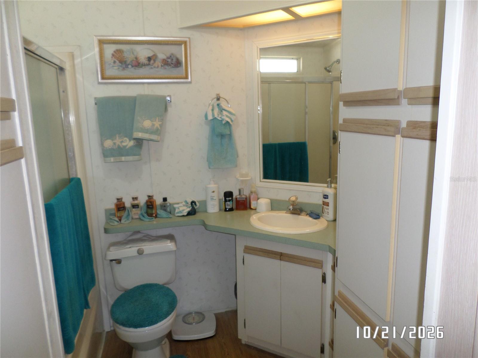 Master bath with built-ins and tub/shower. - 68 PALAMINO PATH, RIVER RANCH