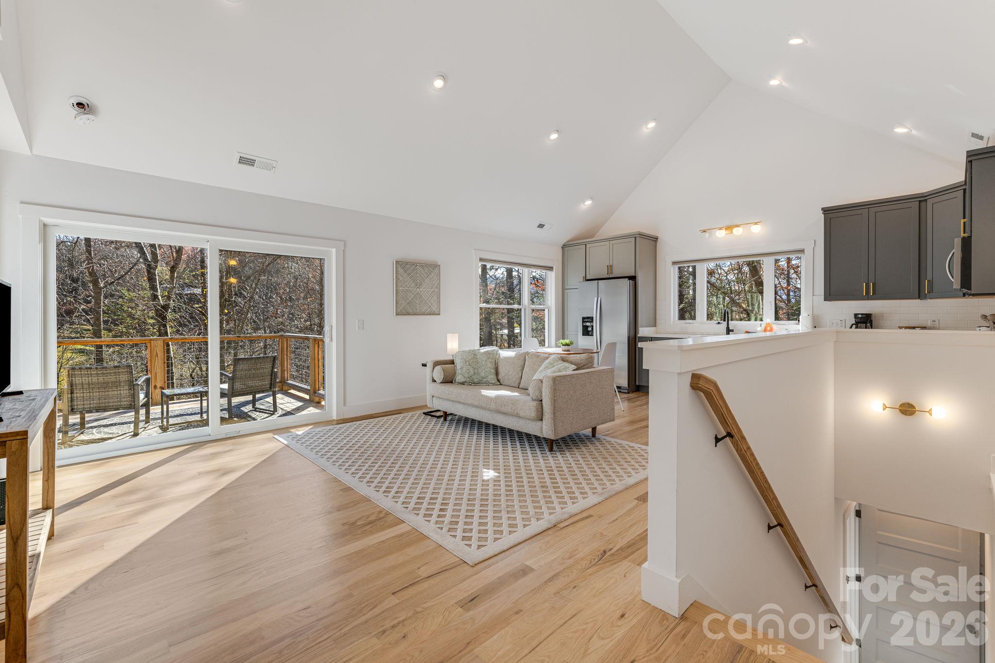 Main level with sliding doors to deck - 231 Porters Ridge, Canton