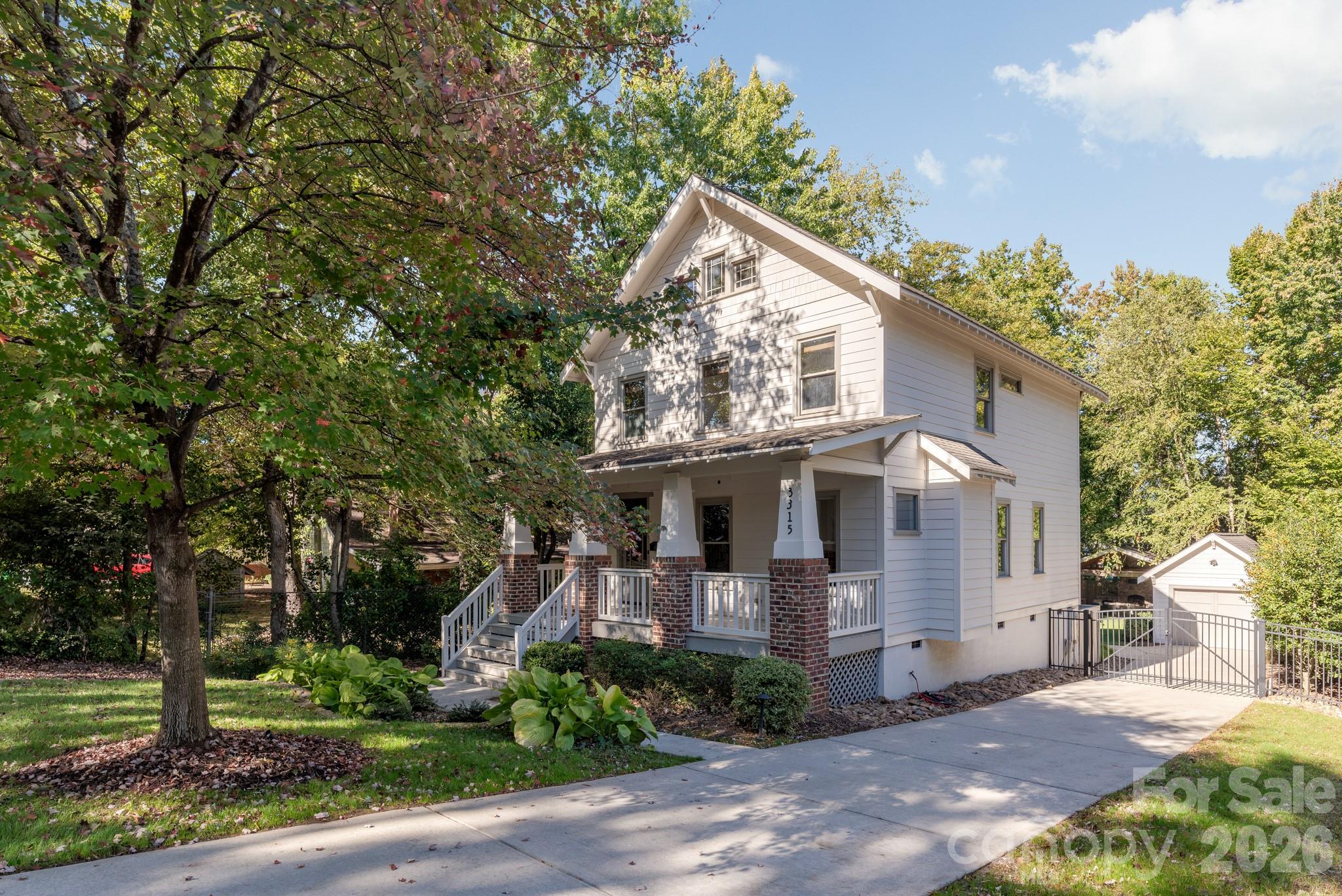 Two story house with detached one car garage - 3315 Holt Street, Charlotte