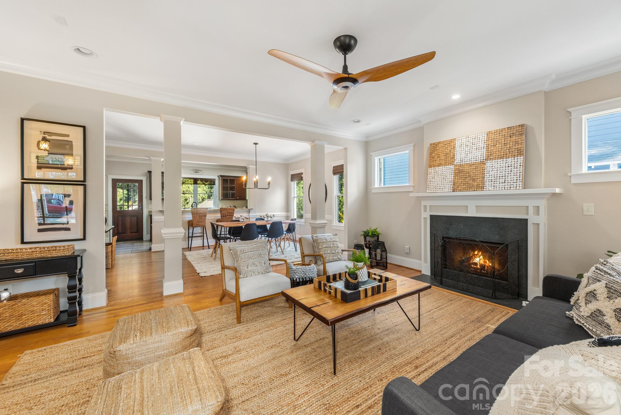 Gas fireplace - 3315 Holt Street, Charlotte