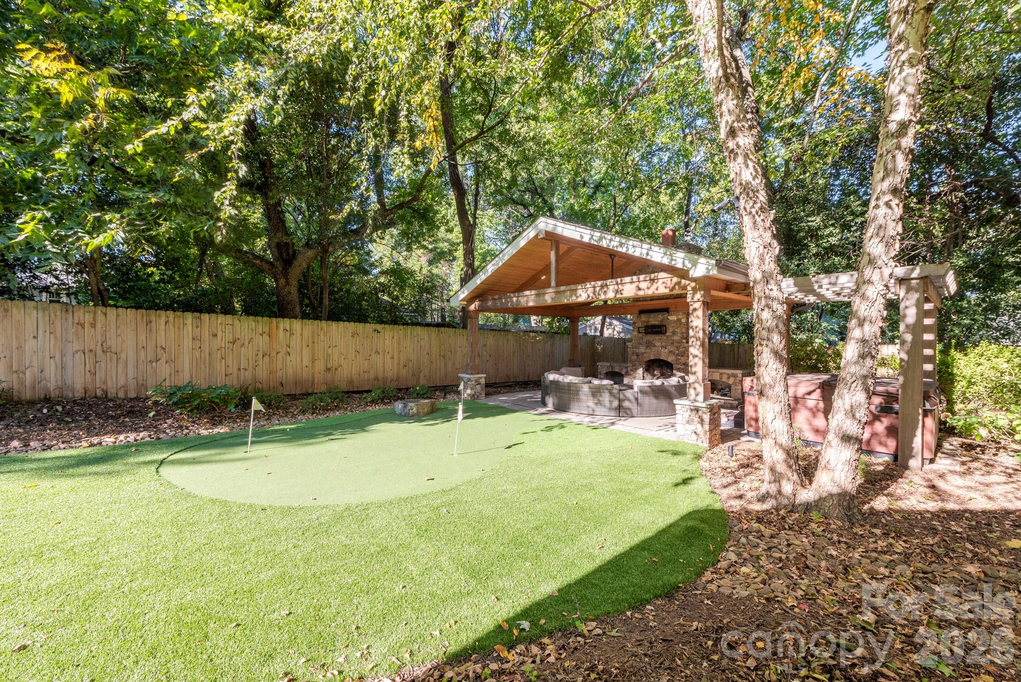 Artificial turf with golf area - 3315 Holt Street, Charlotte
