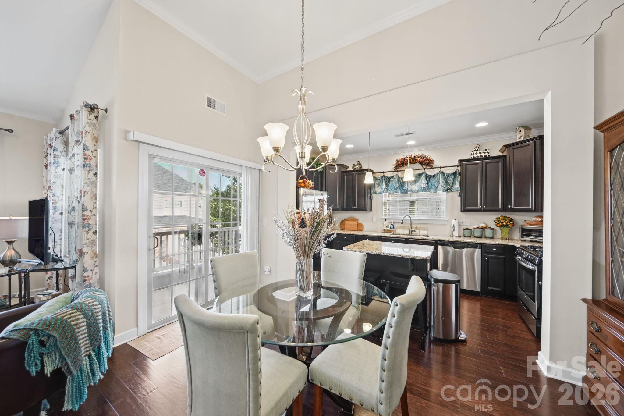 View to covered porch - 11621 Brachetto Place, Charlotte