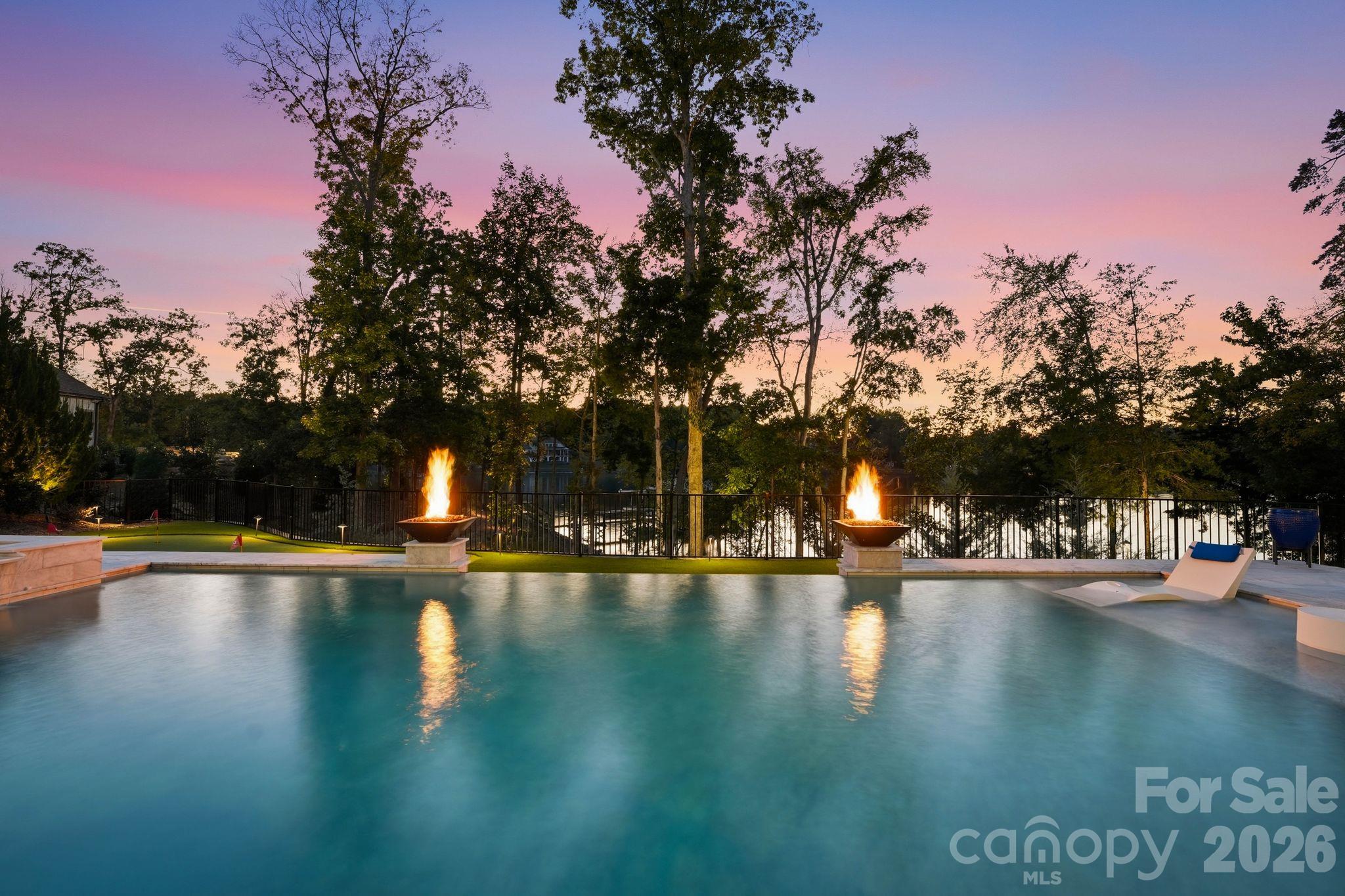 Pool with Lake Wylie beyond - 1016 Timberlake Point, Belmont