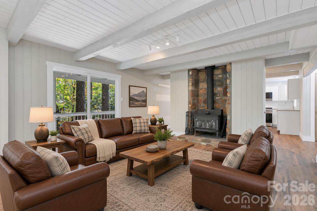 Virtually Staged Living Room - 1152 Soquili Drive, Brevard