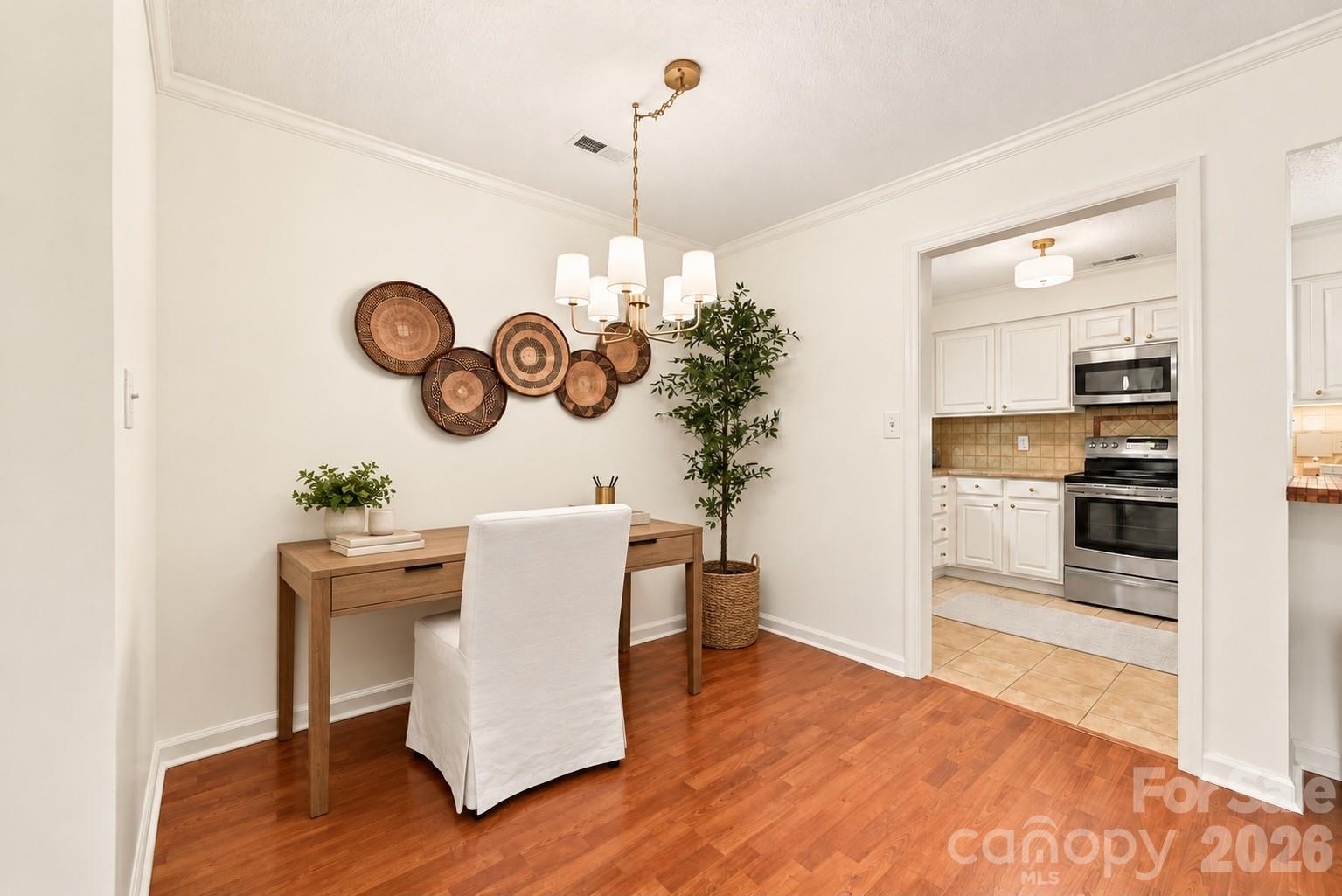 AI rendering of optional work from home office space - 1051 Churchill Downs Court, Charlotte