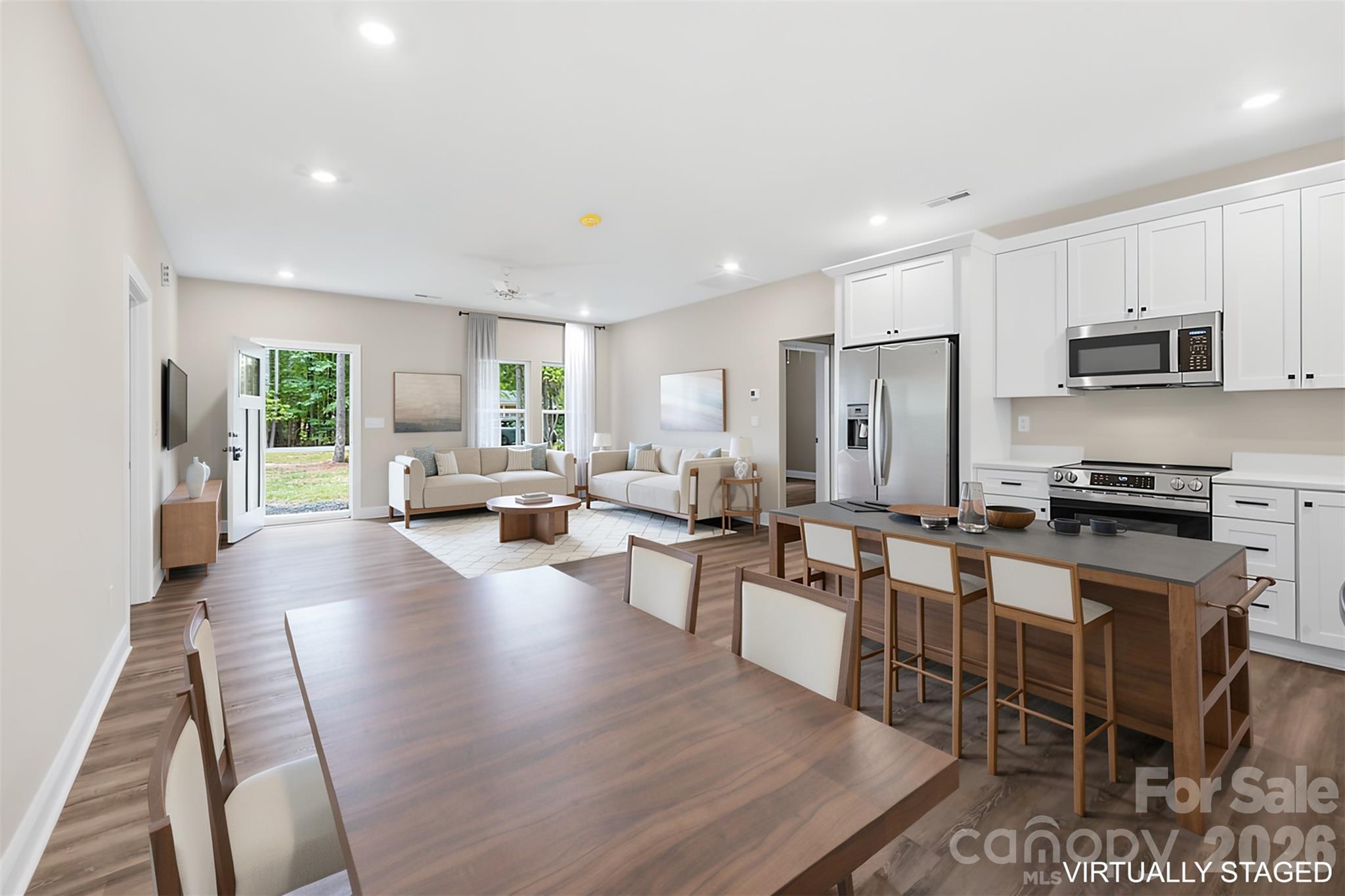 Virtually Staged Kitchen and Dining Area - 318 Stanback Street, Mount Gilead