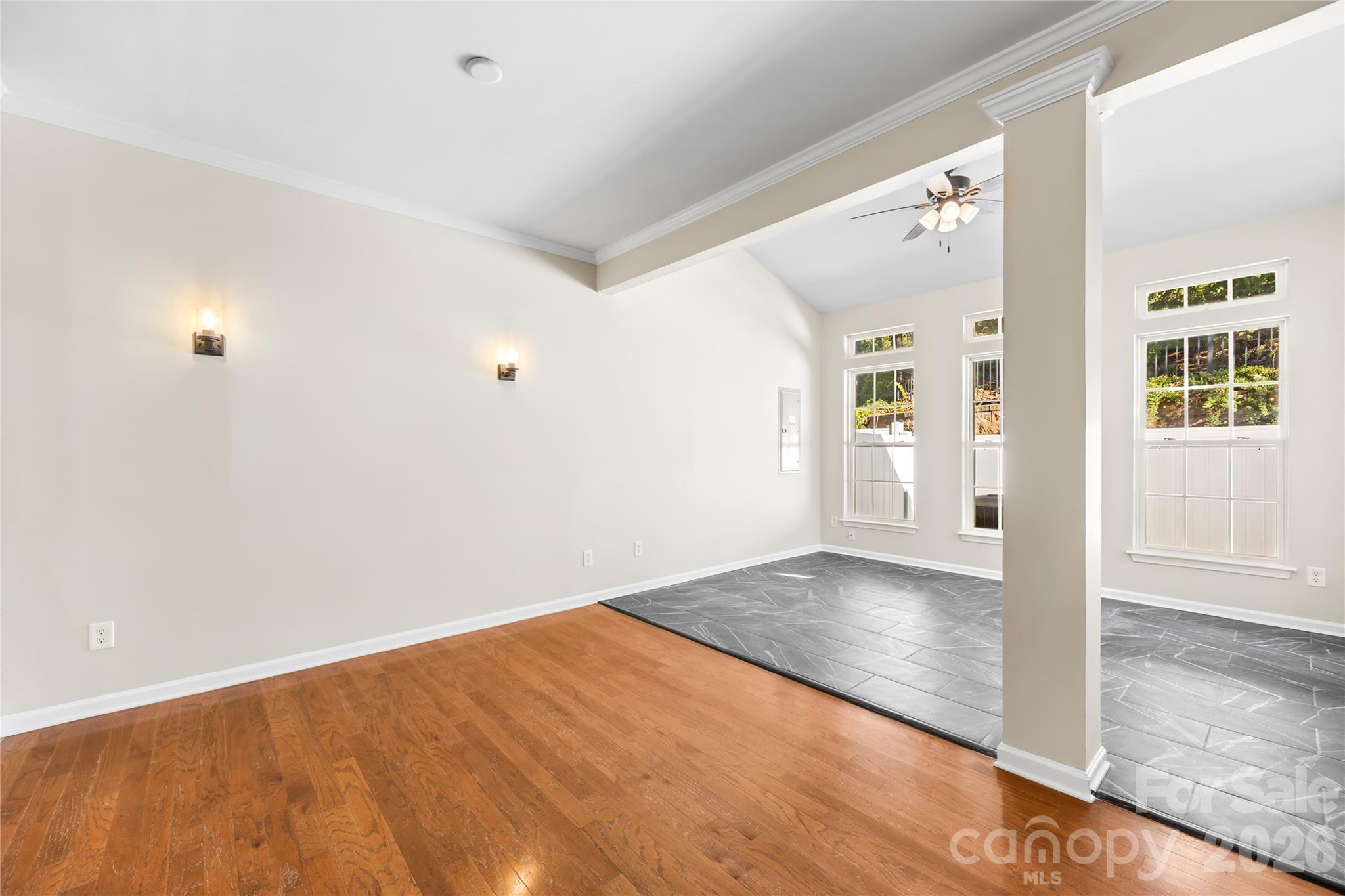 Breakfast area flows to sunroom - 156 N Arcadian Way, Mooresville