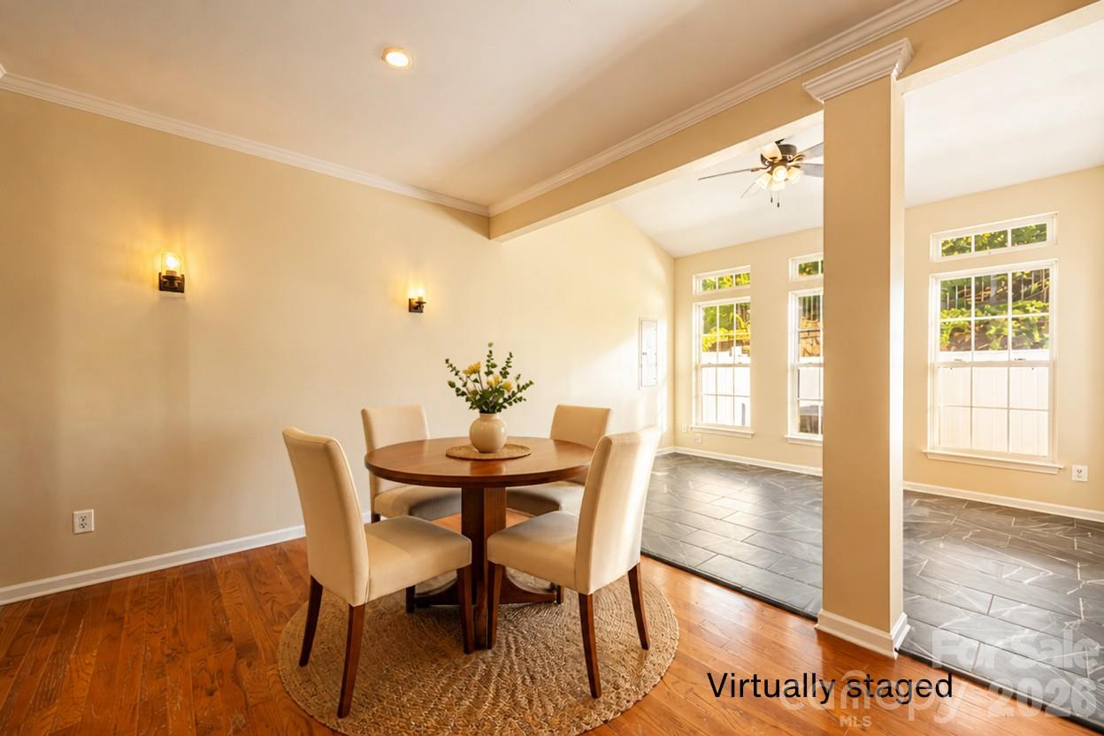 Virtually staged breakfast area - 156 N Arcadian Way, Mooresville