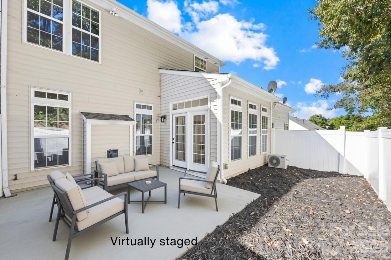 Virtually staged patio - 156 N Arcadian Way, Mooresville