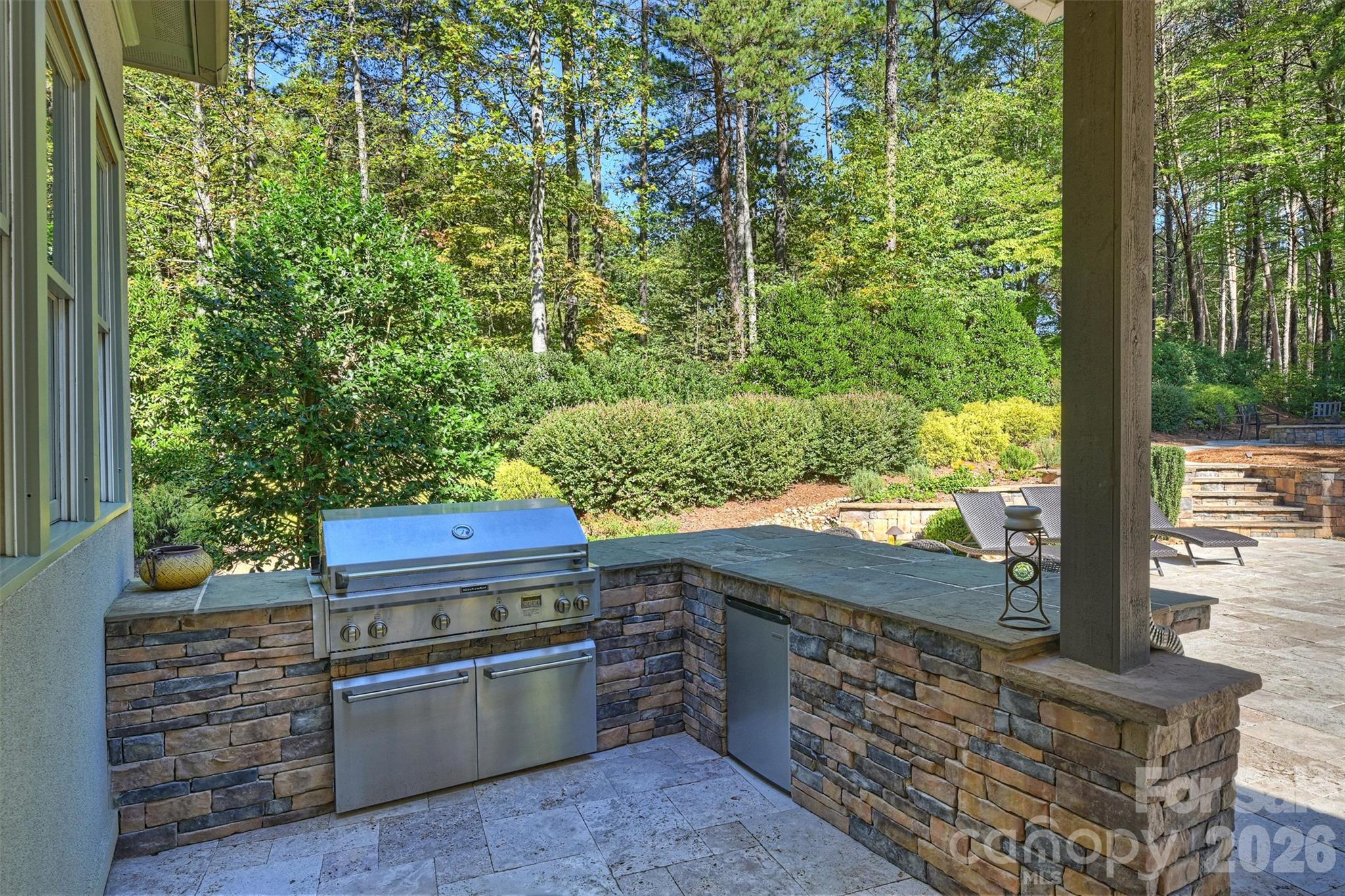Outdoor Kitchen | Built-in Grill - 134 Wellfleet Lane, Mooresville