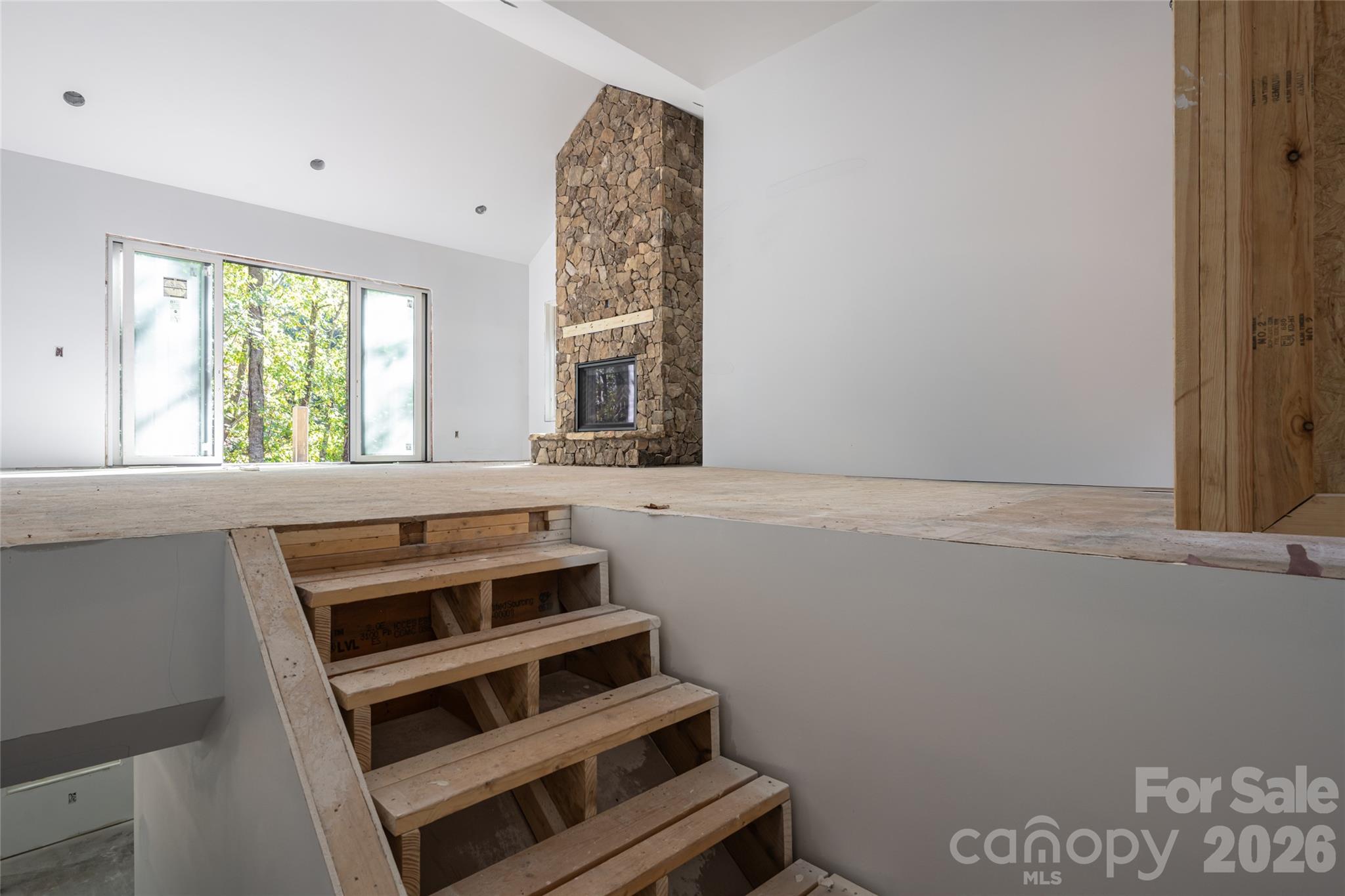 Stairs to lower level - 200 Bent Pine Trace, Hendersonville