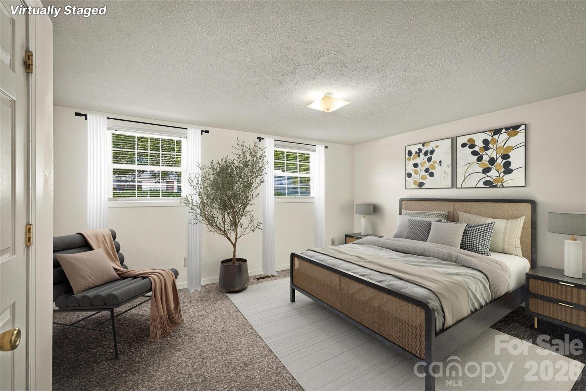 Primary Bedroom - Virtually Staged - 2476 Watts Street, Morganton