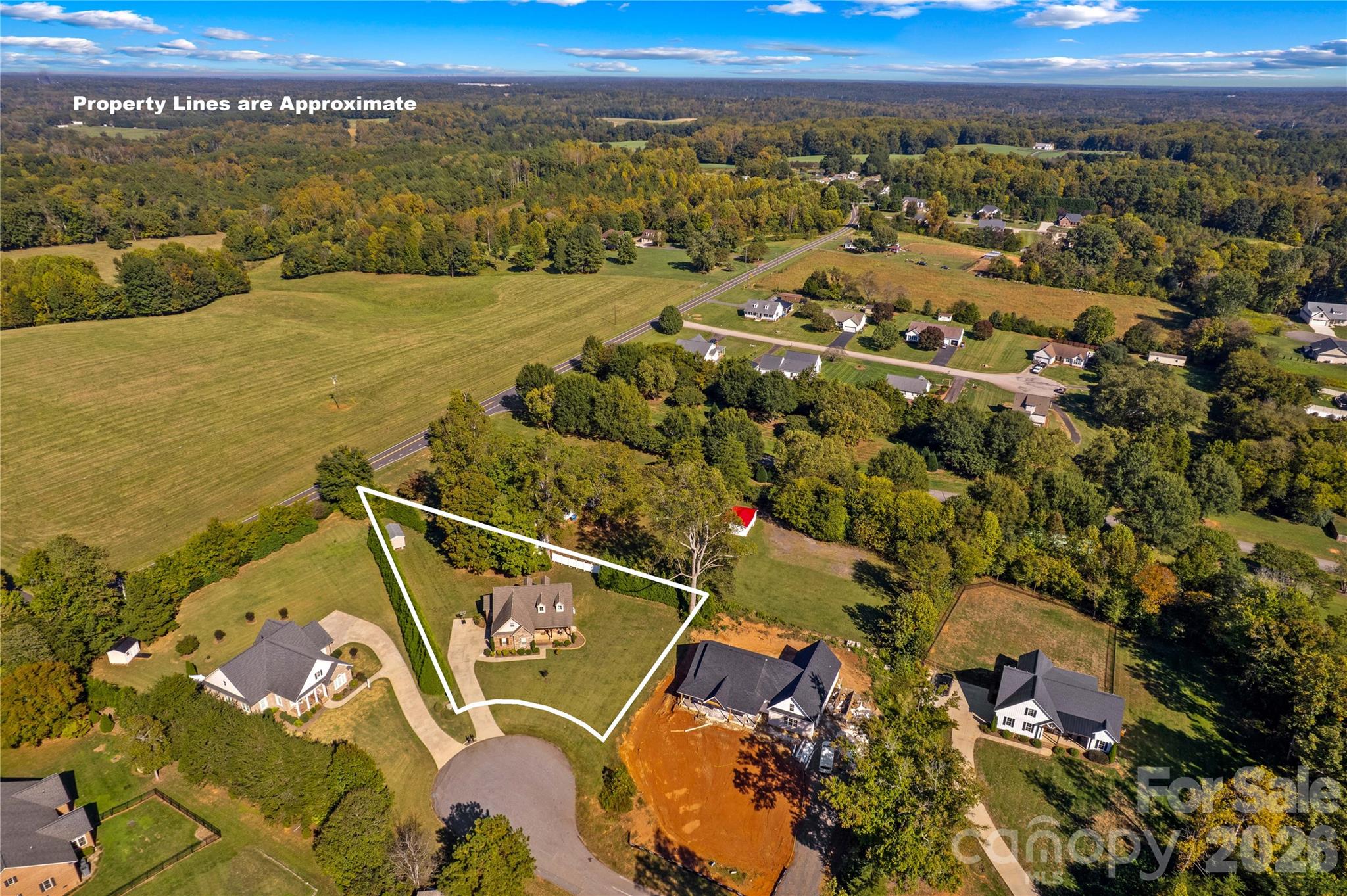 Approximate property lines of over half acre lot - 178 Nellwood Court, Mocksville