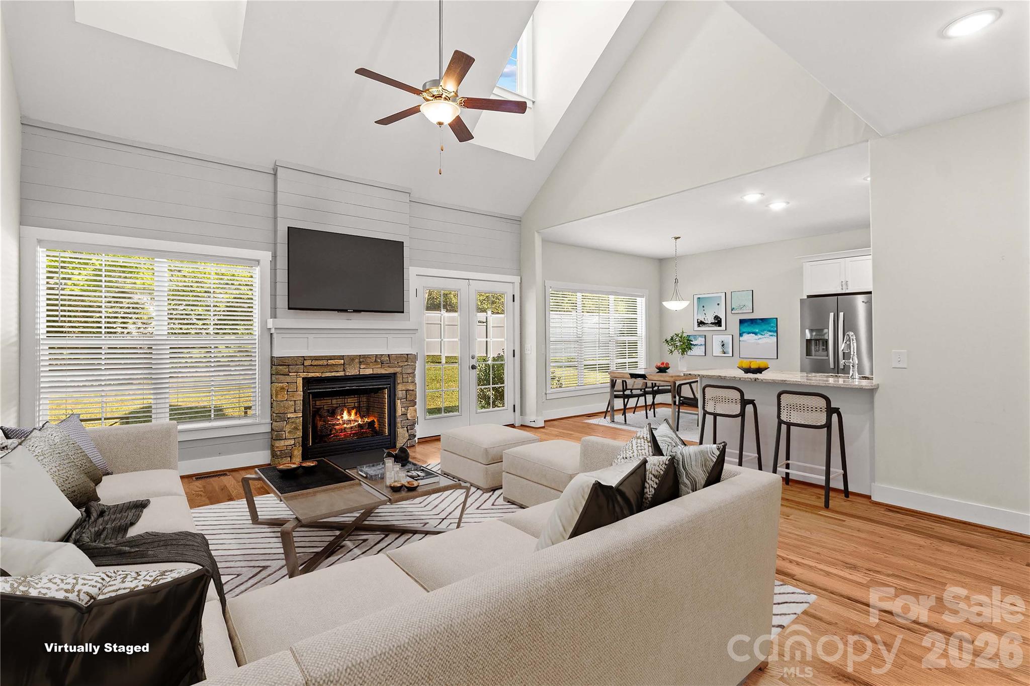 Great room looking toward the back yard. Plenty of natural light. - 178 Nellwood Court, Mocksville
