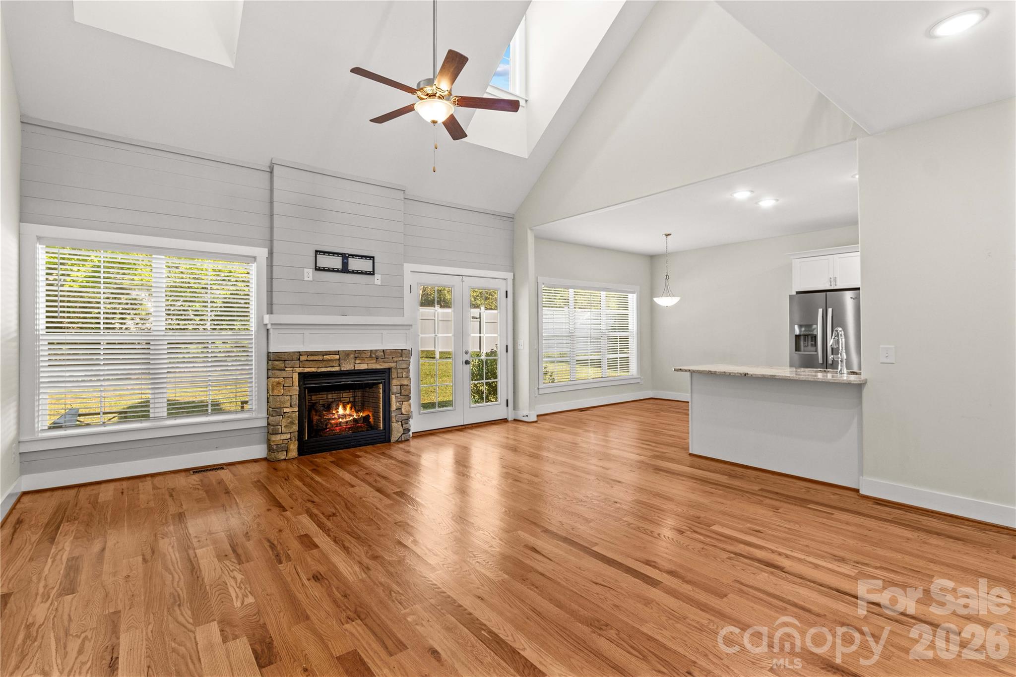 Great room looking toward the back yard. Plenty of natural light. - 178 Nellwood Court, Mocksville