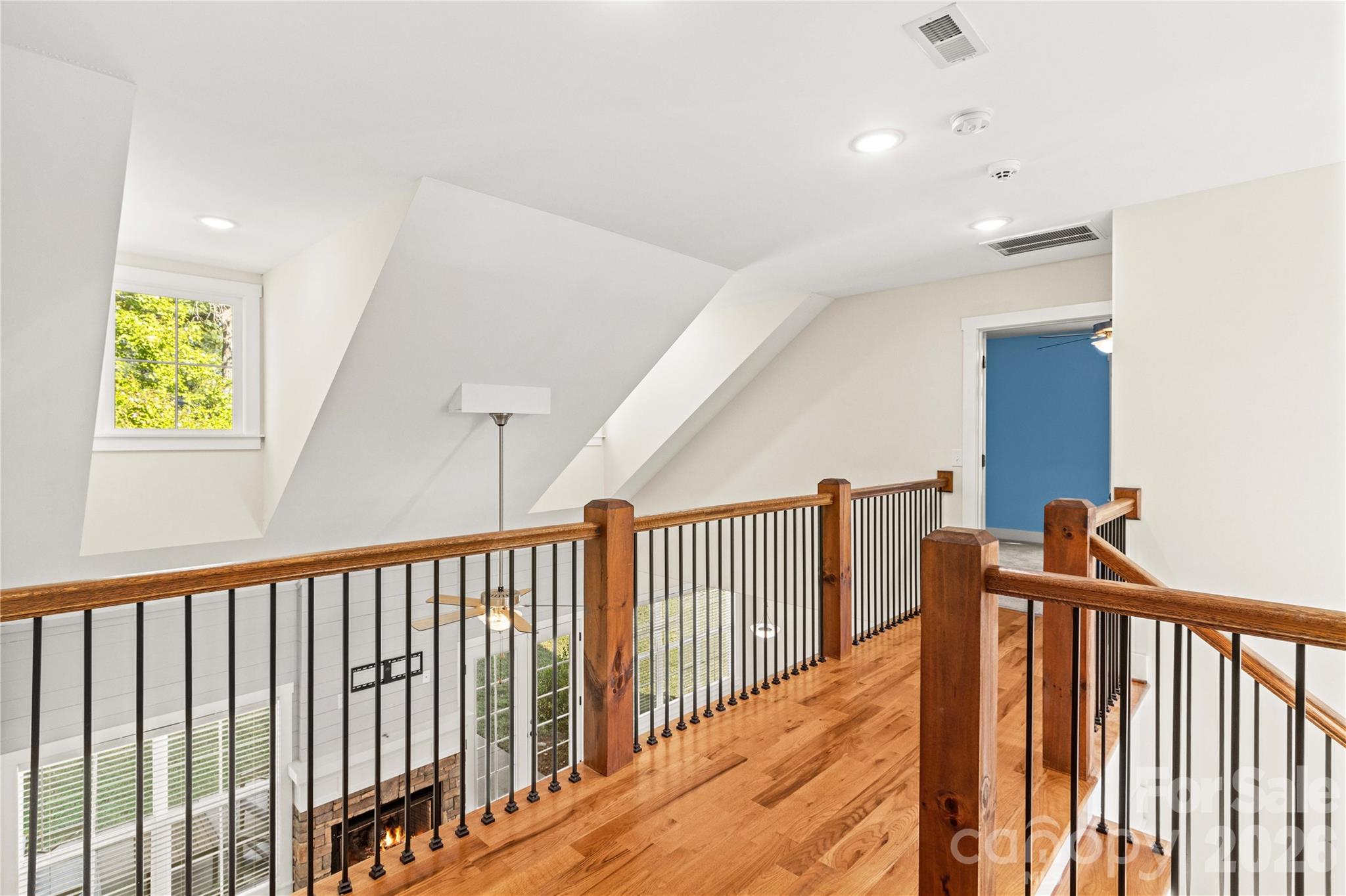 Gorgeous catwalk overlooks the great room. Note extra dormer windows. - 178 Nellwood Court, Mocksville