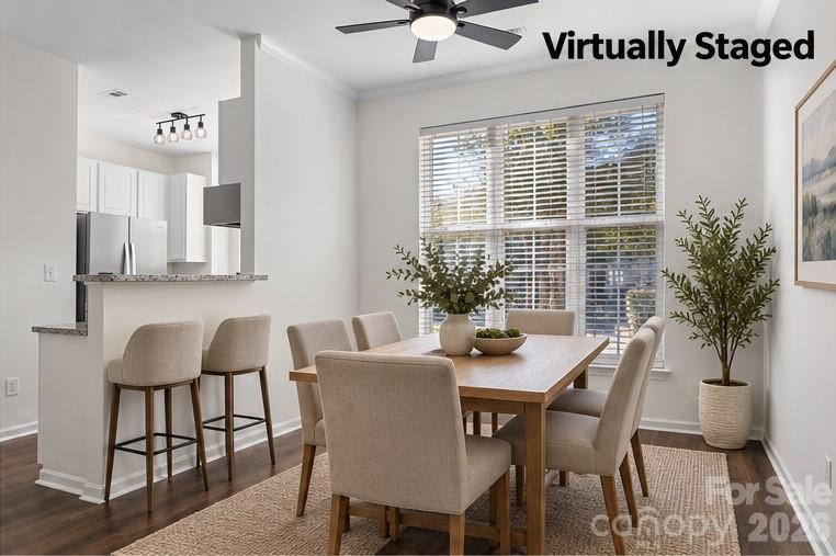Dining room virtually staged. - 701 Shellstone Place, Fort Mill