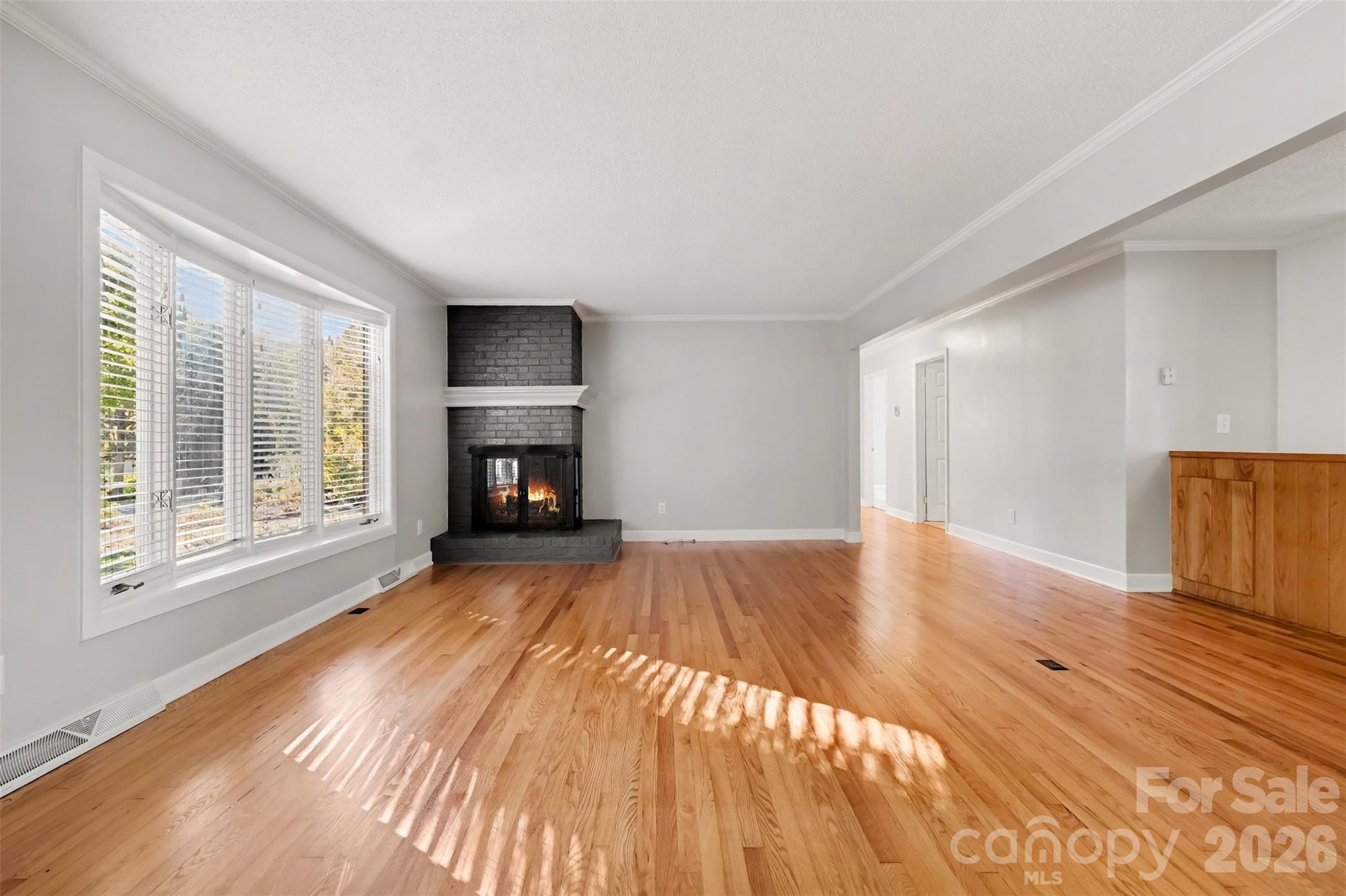 Gas Logs in Living room - 225 Edgewood Drive, Statesville