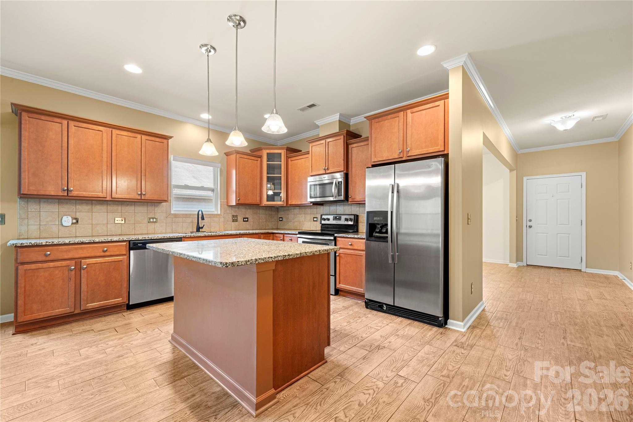 Kitchen with Island - 14719 Glenduff Place, Charlotte