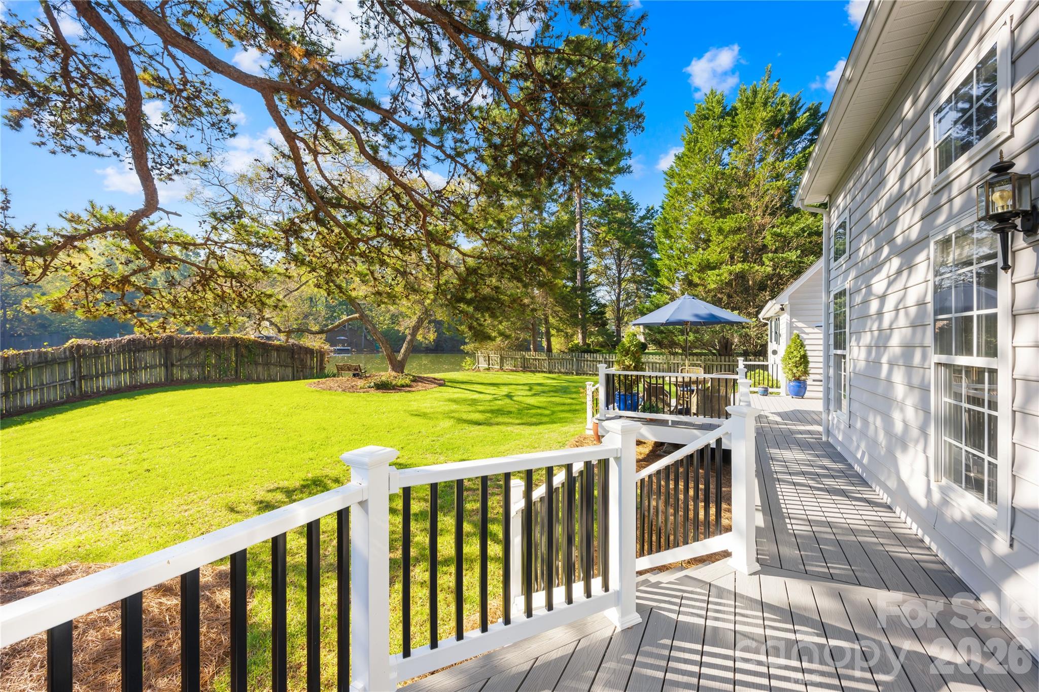 Partially fenced yard - 1410 Pine Needle Lane, Mooresville