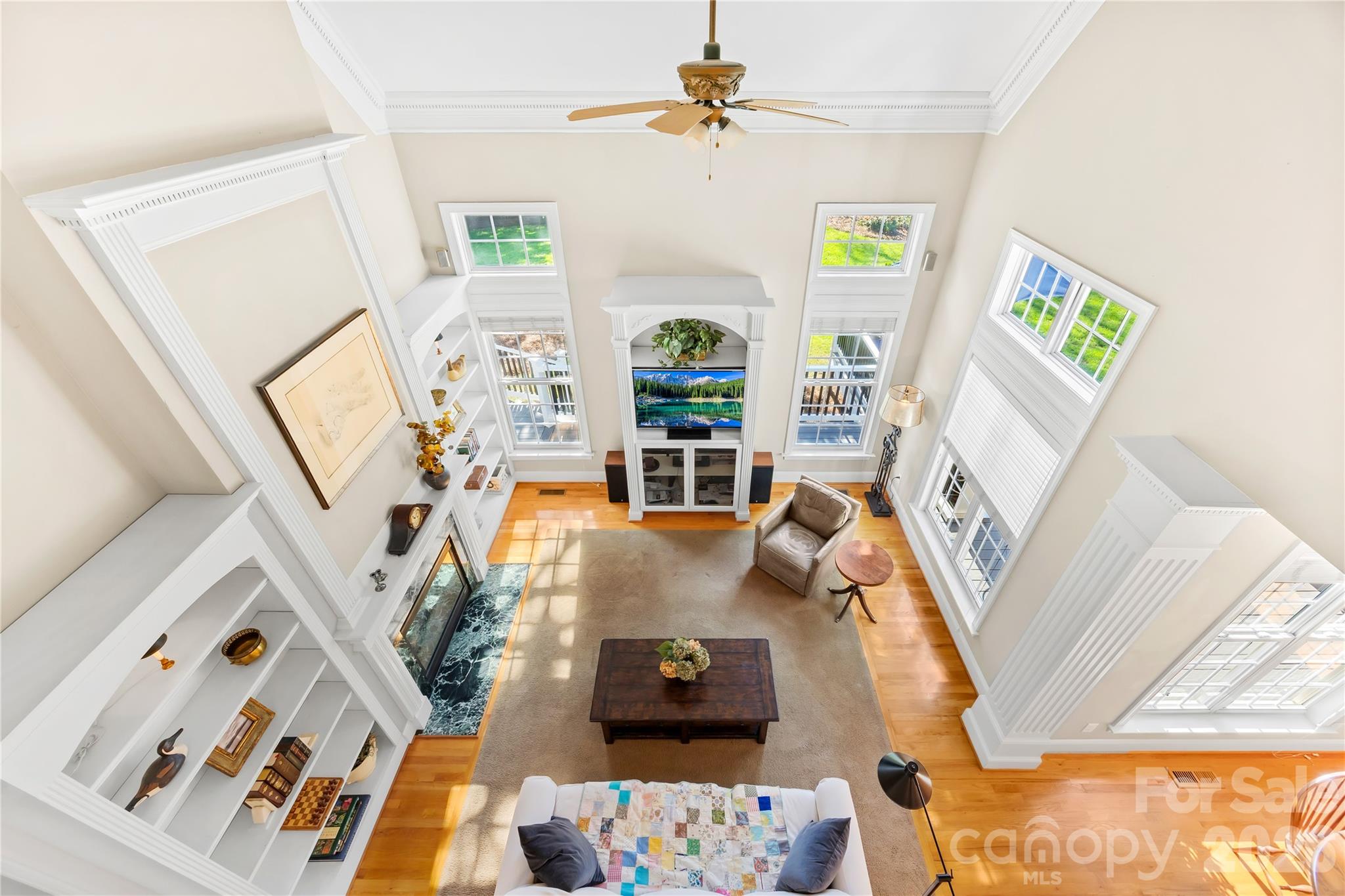 Living Room from the catwalk - 1410 Pine Needle Lane, Mooresville
