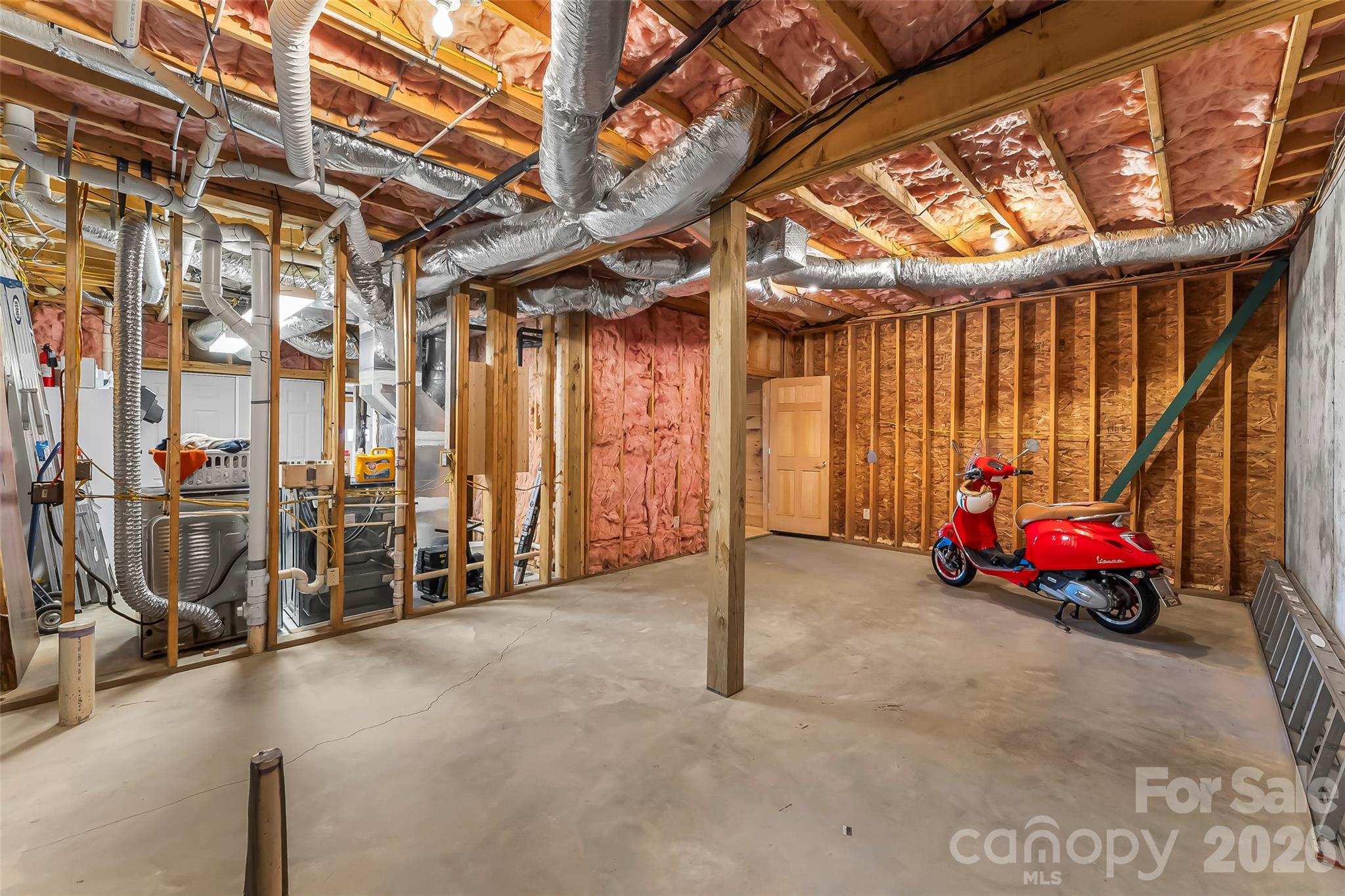 Unfinished basement area - 1829 Grants Mountain Road, Marion