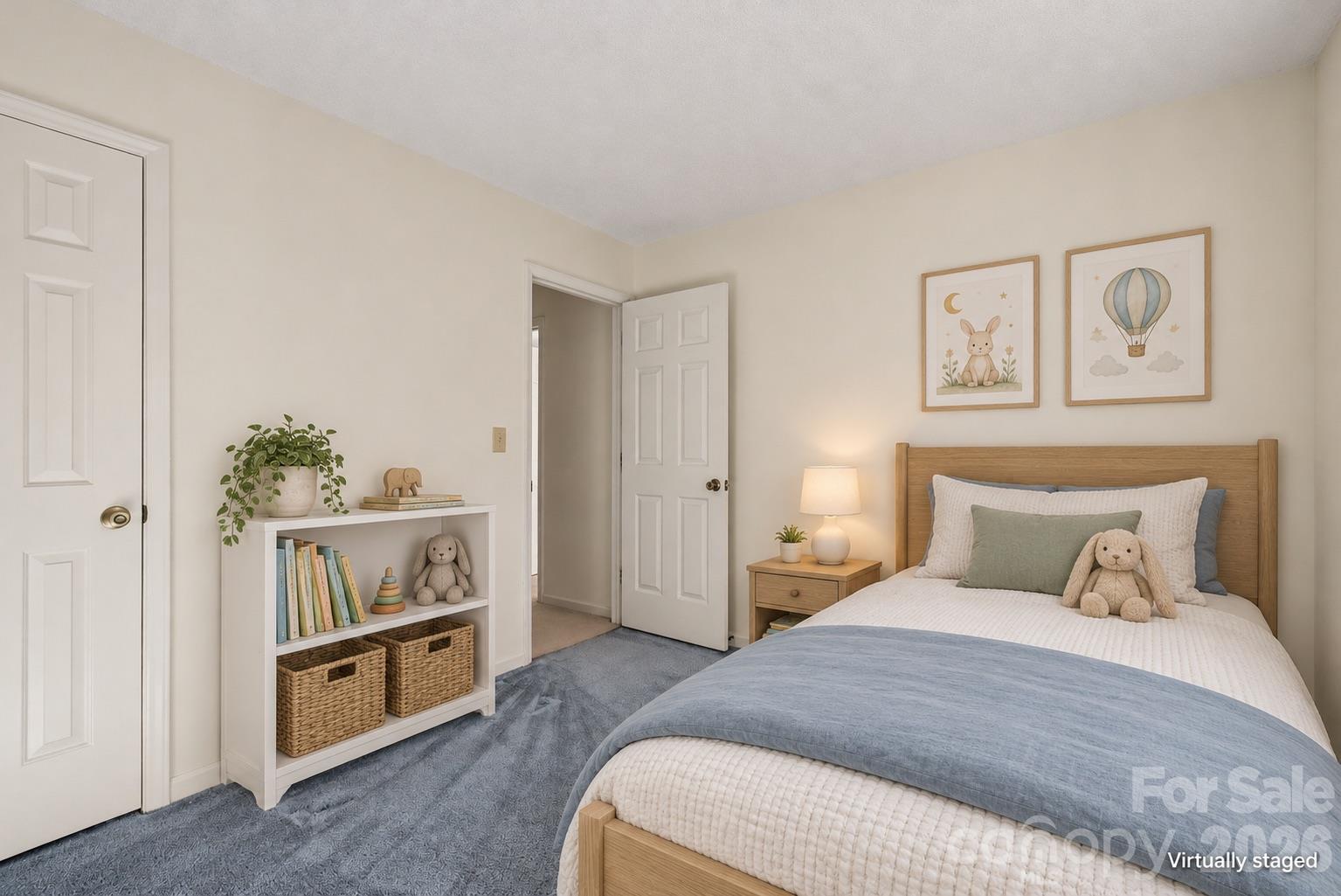 Bedroom 2 virtually staged - 5929 Old Meadow Road, Charlotte