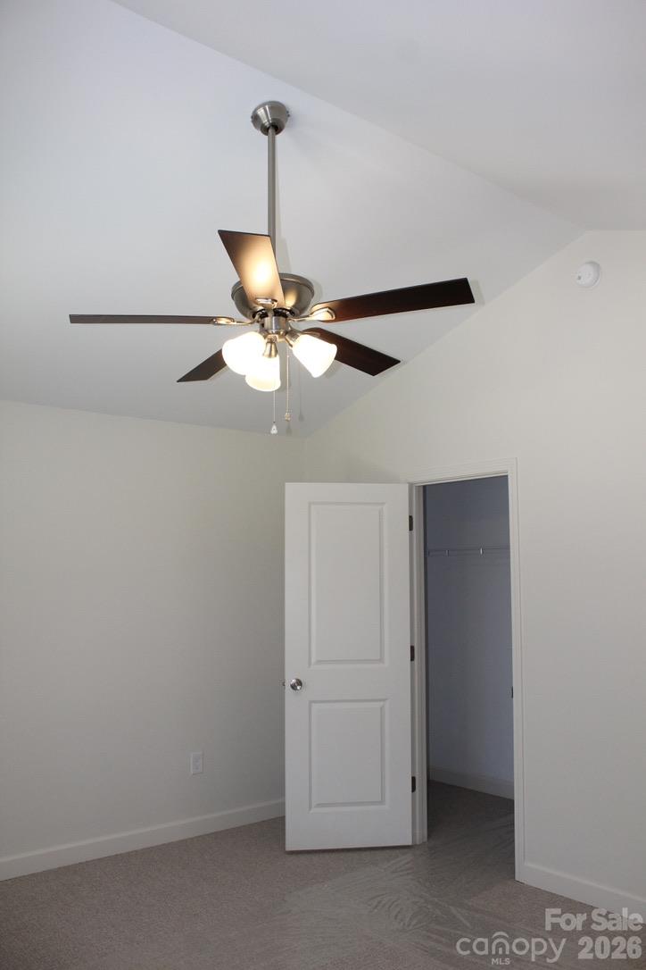 Primary bedroom, walk-in closet and vaulted ceiling - 106 Crawford Street, Salisbury