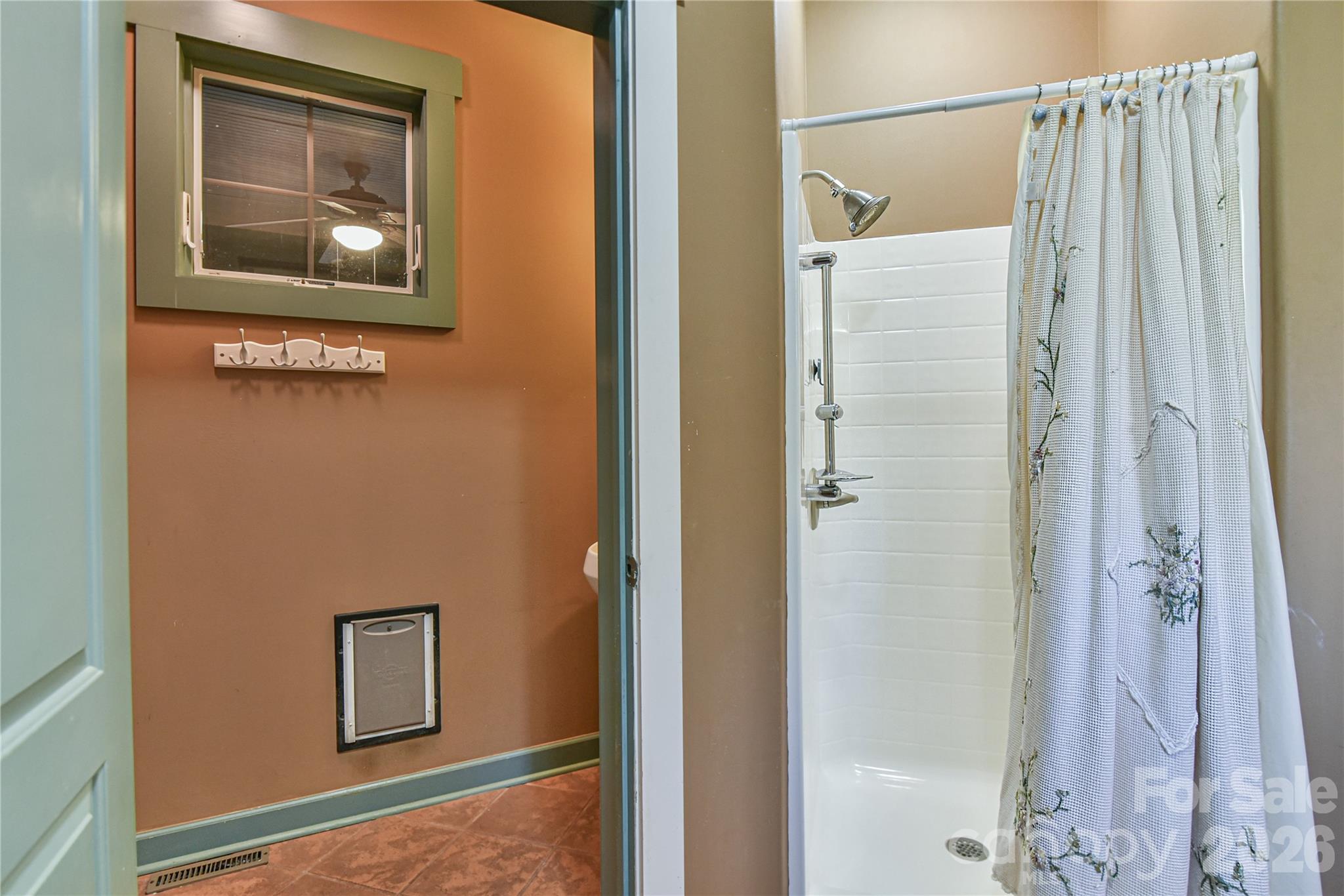 Mud room shower. - 39 Oak Hollow Drive, Asheville