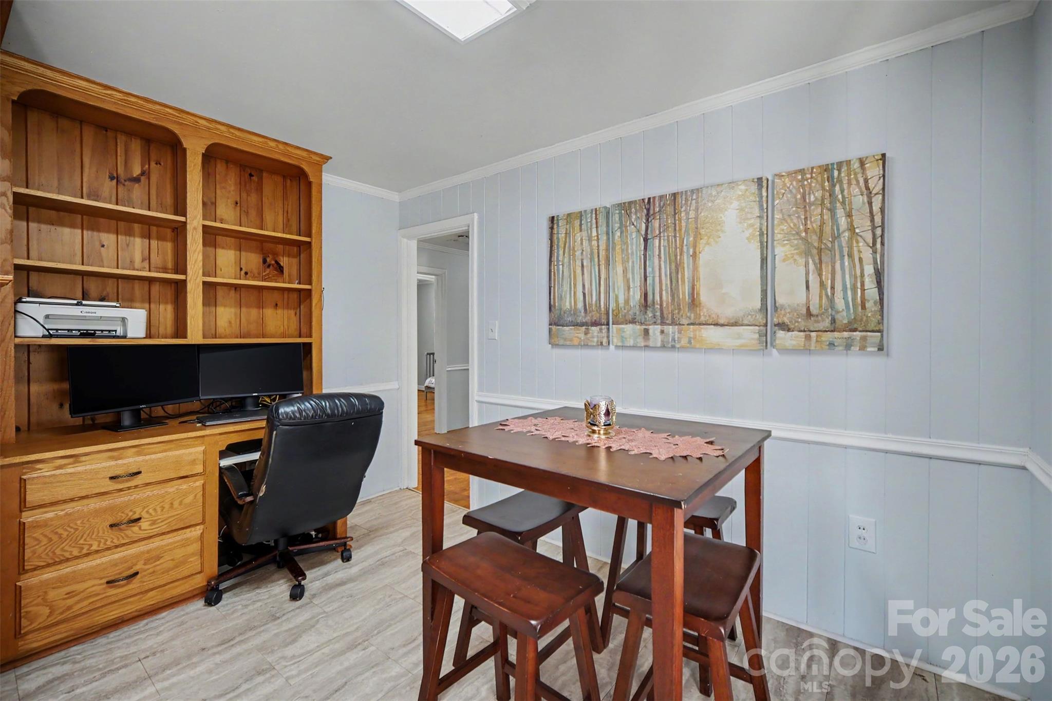 Dining area with built-in desk - 1620 Forest Lake Drive, Rock Hill